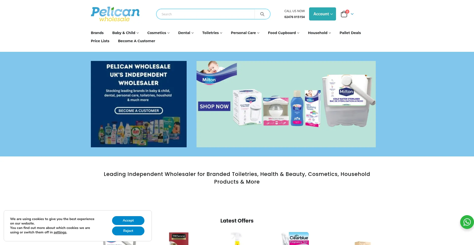 Pelicanwholesale.com Screenshot