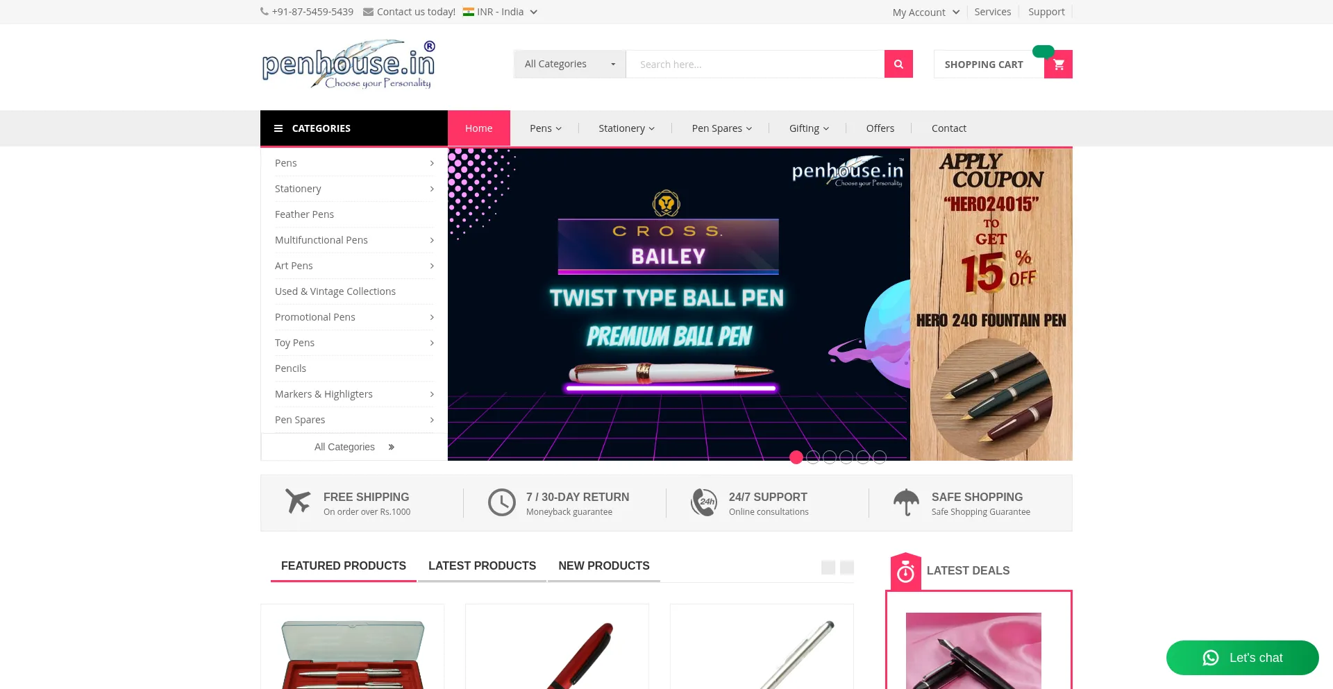 Website screenshot of Penhouse.in