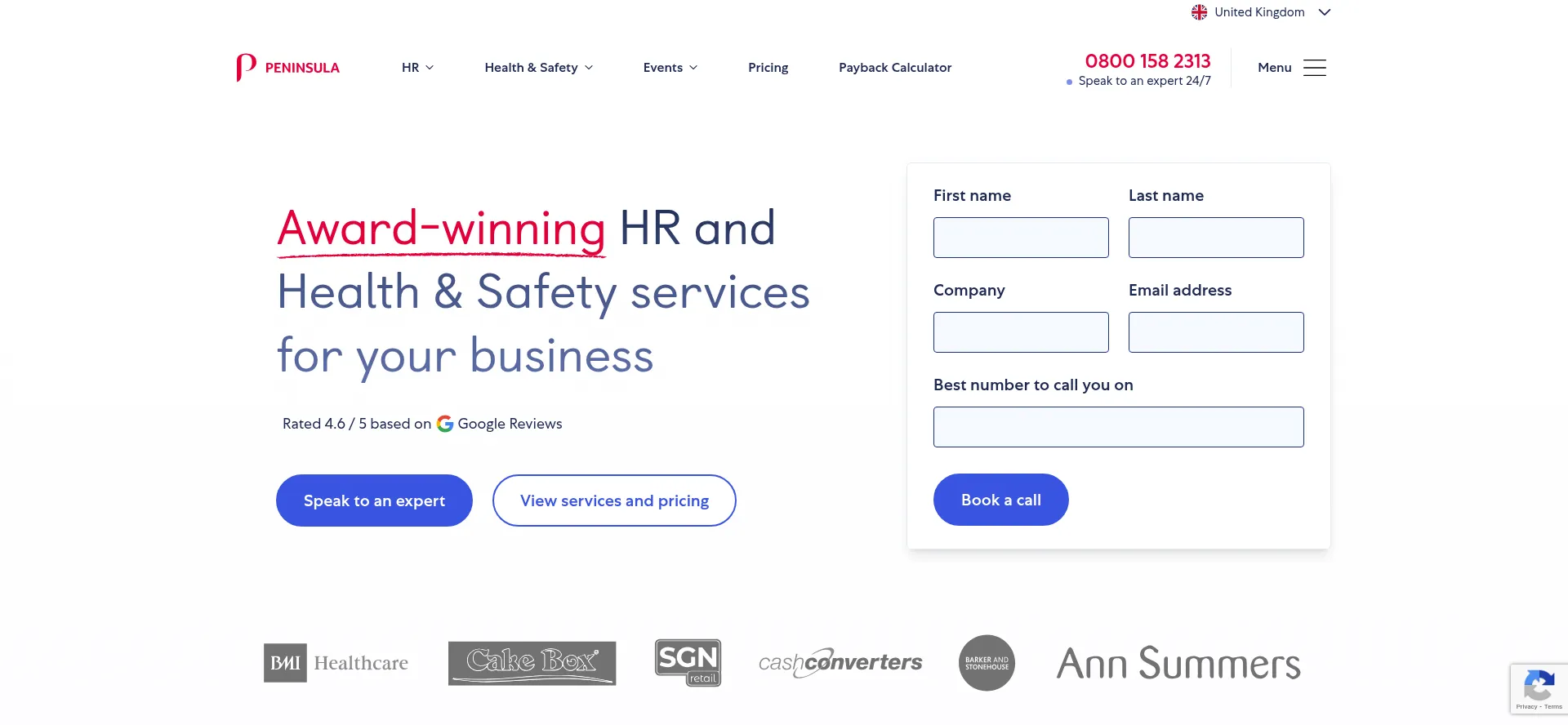 Website screenshot of Peninsulagrouplimited.com