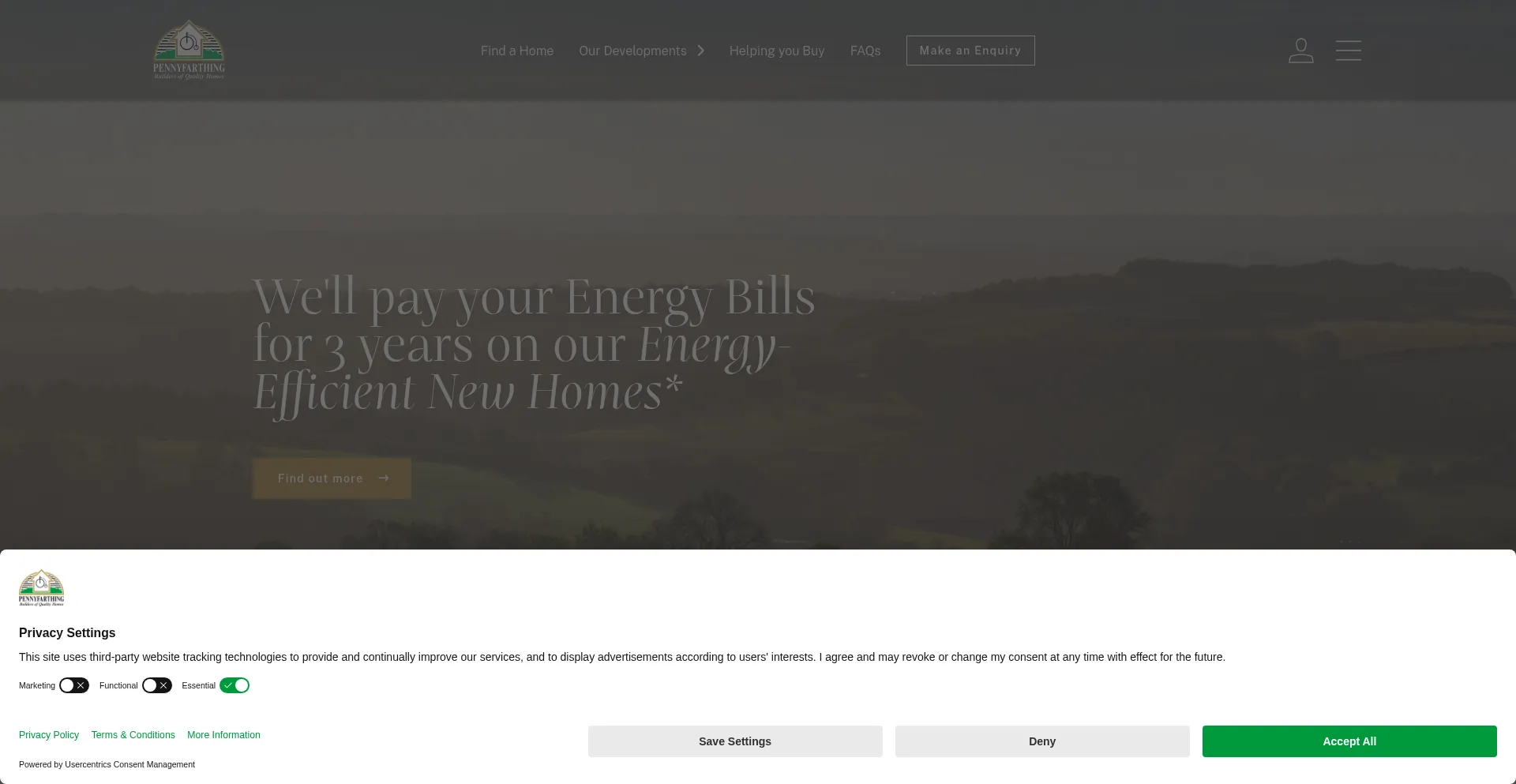 Pennyfarthinghomes.co.uk Screenshot