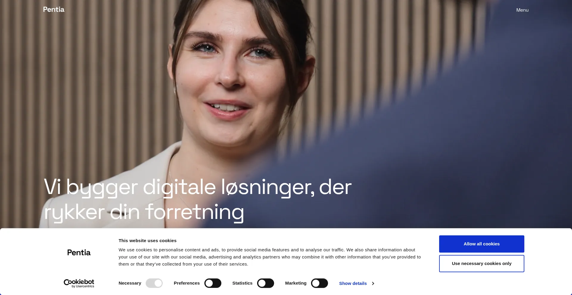 Pentia.dk Screenshot