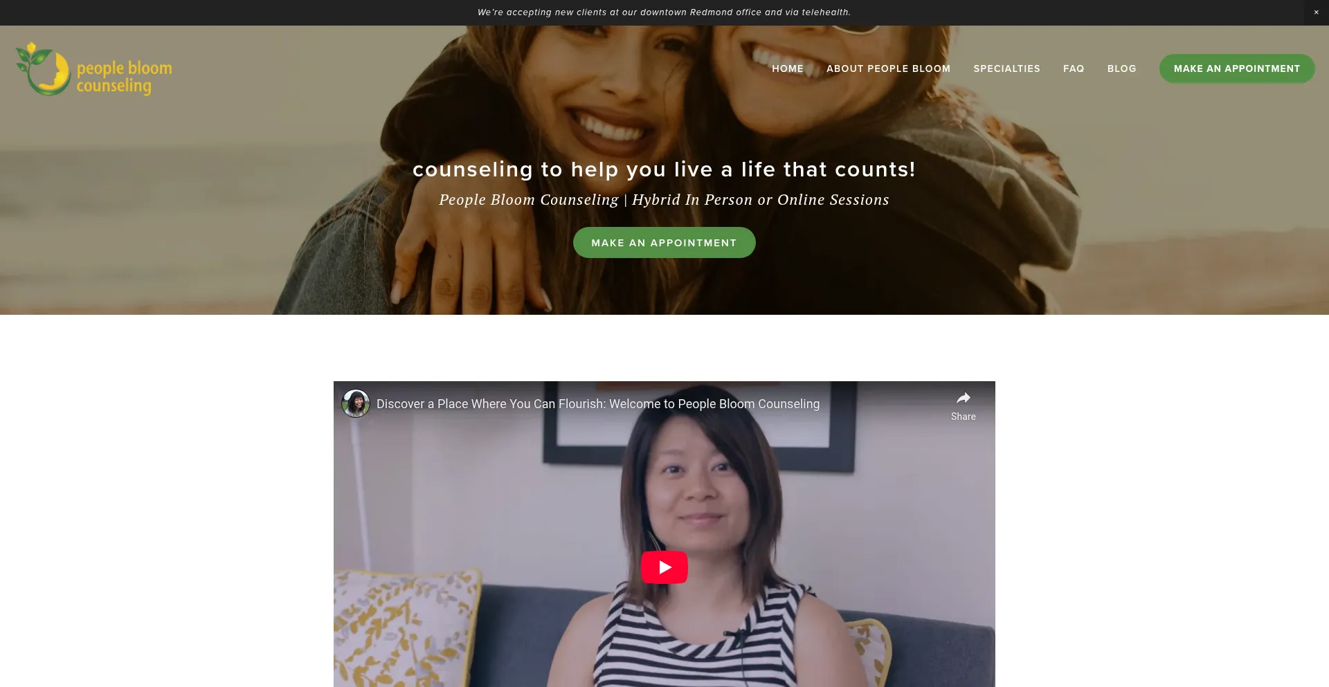 Peoplebloomcounseling.com Screenshot