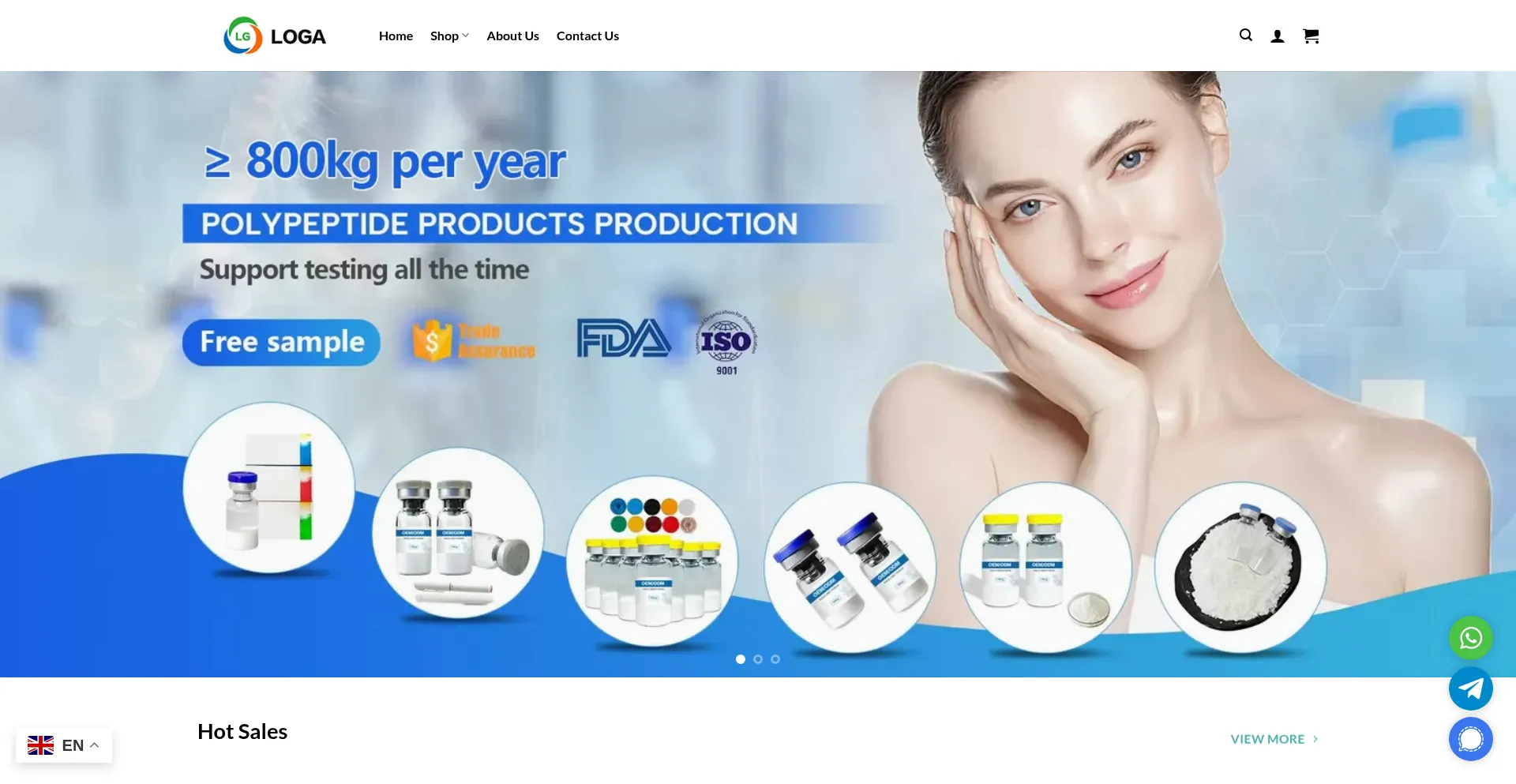 Website screenshot of Peptide.press