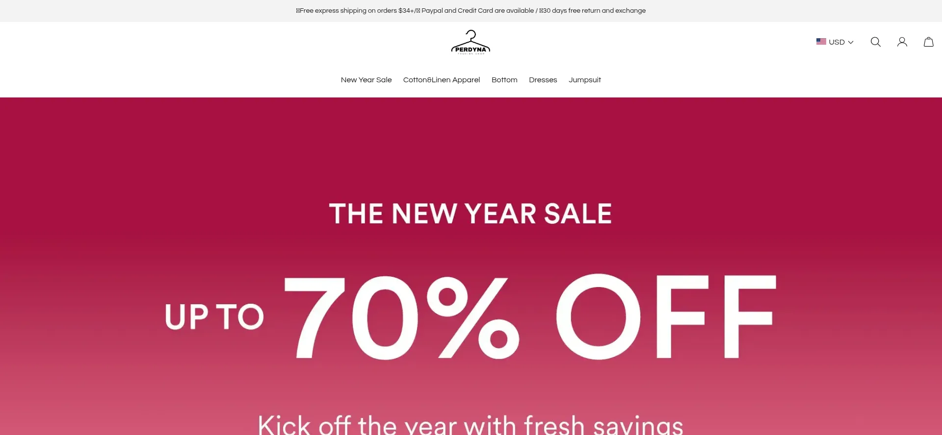 Website screenshot of Perdyna.com