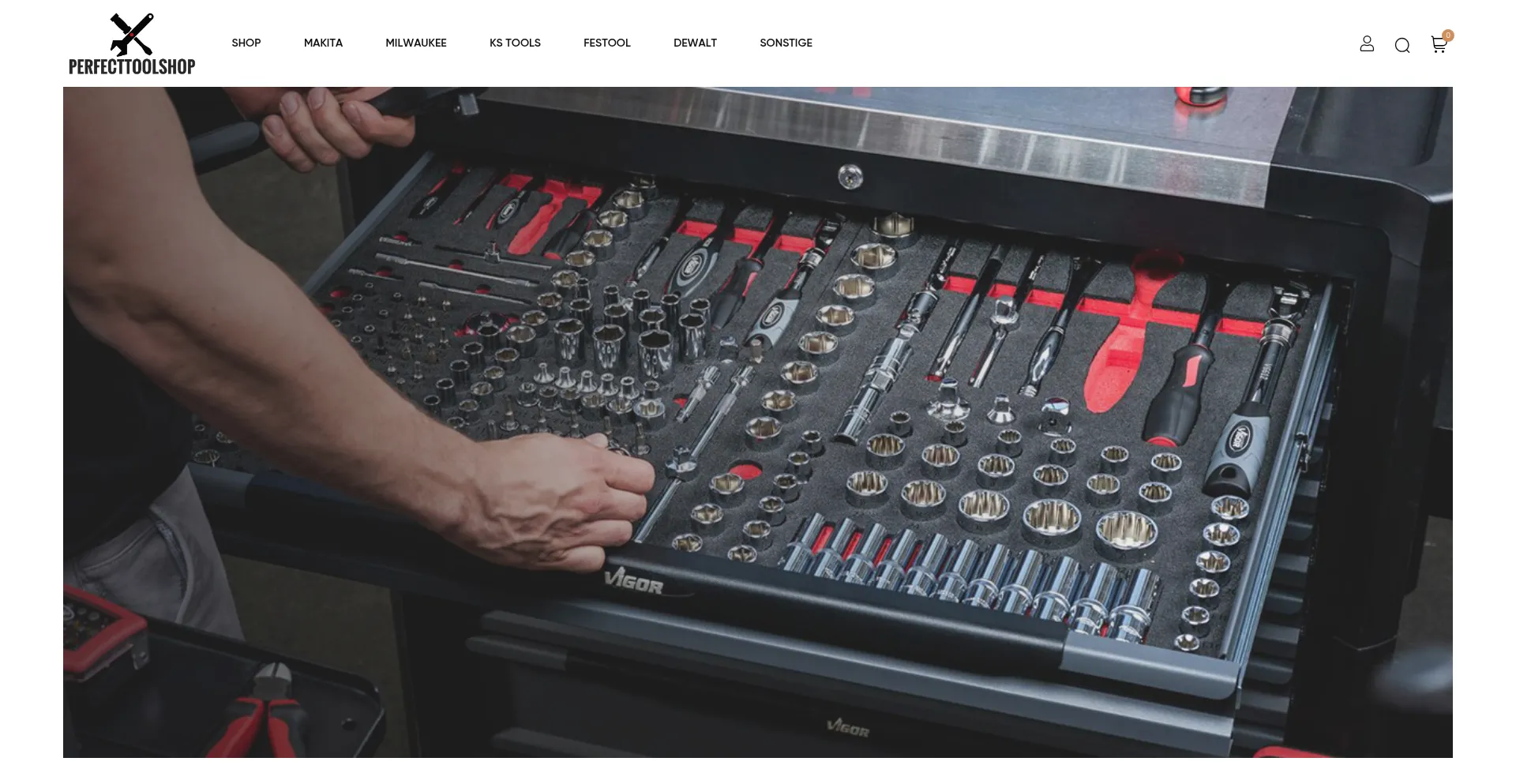 Website screenshot of Perfecttoolshop.com
