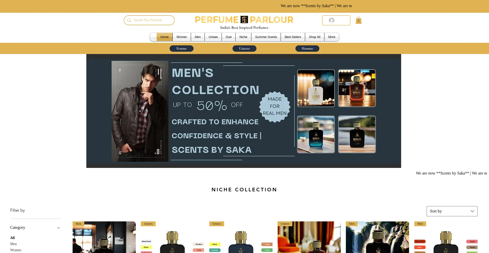 Perfumeparlour.in Screenshot