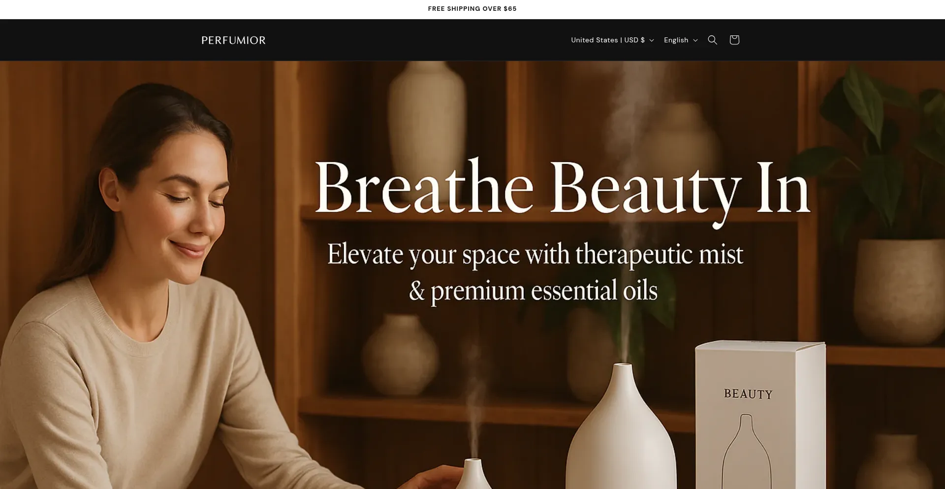 Website screenshot of Perfumior.com