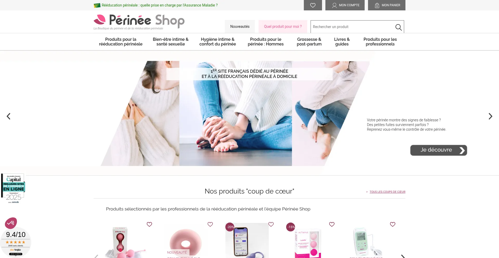 Perineeshop.com Screenshot