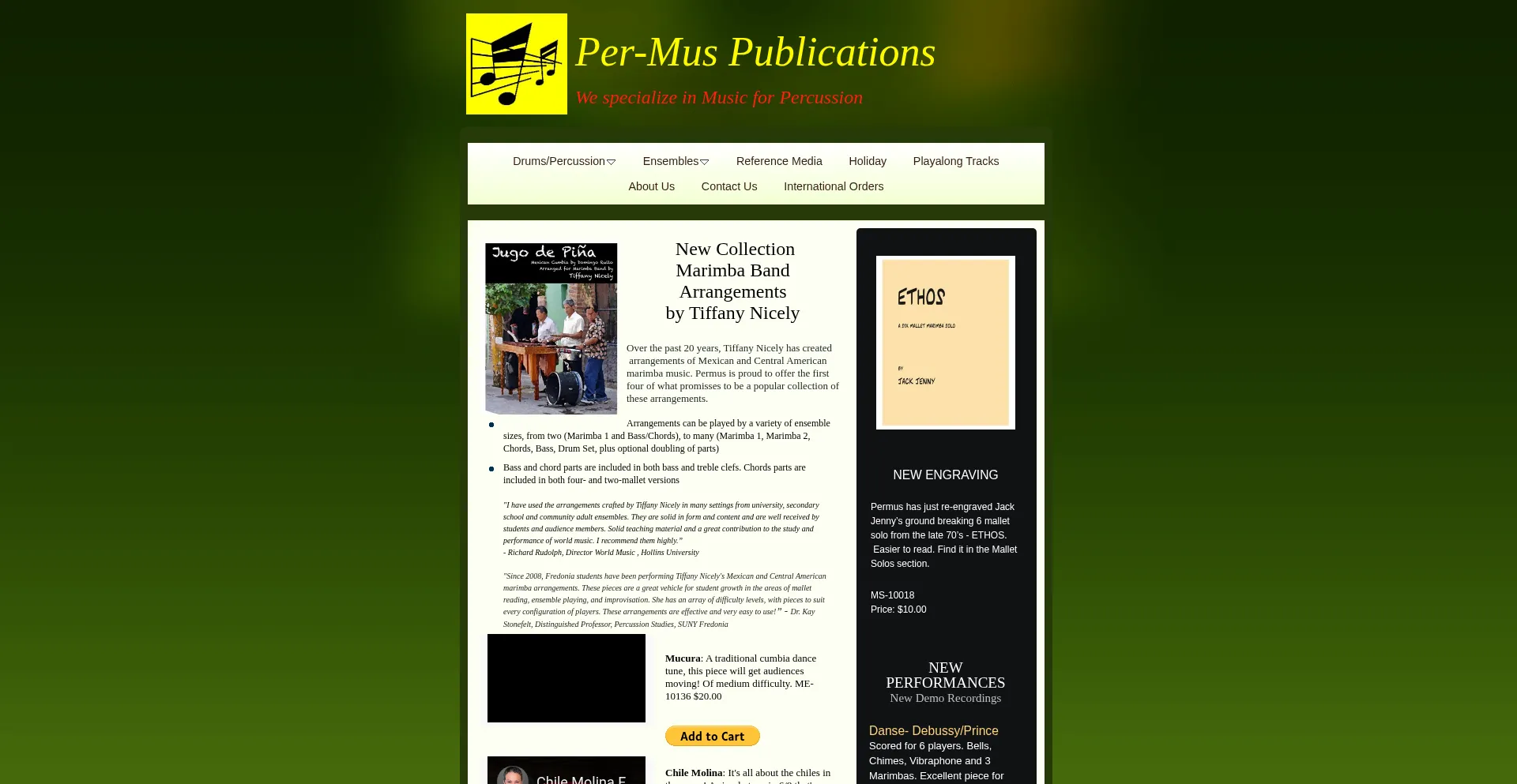 Website screenshot of Permus.com