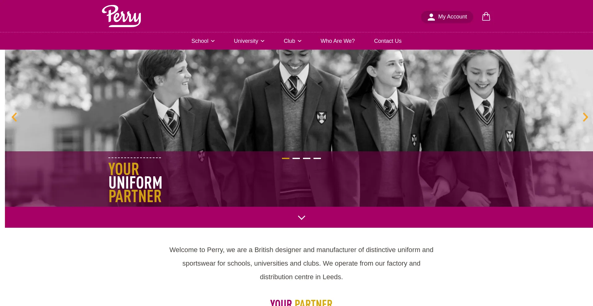 Perryuniform.co.uk Screenshot