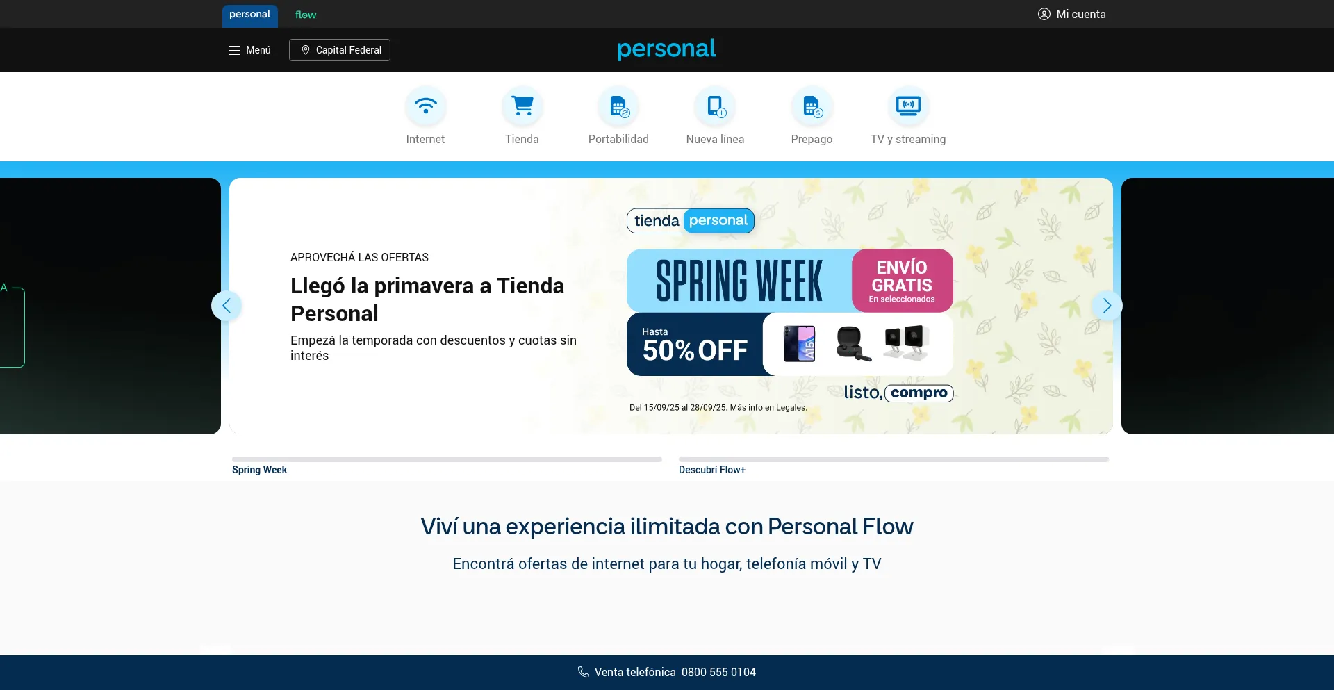 Personal.com.ar Screenshot