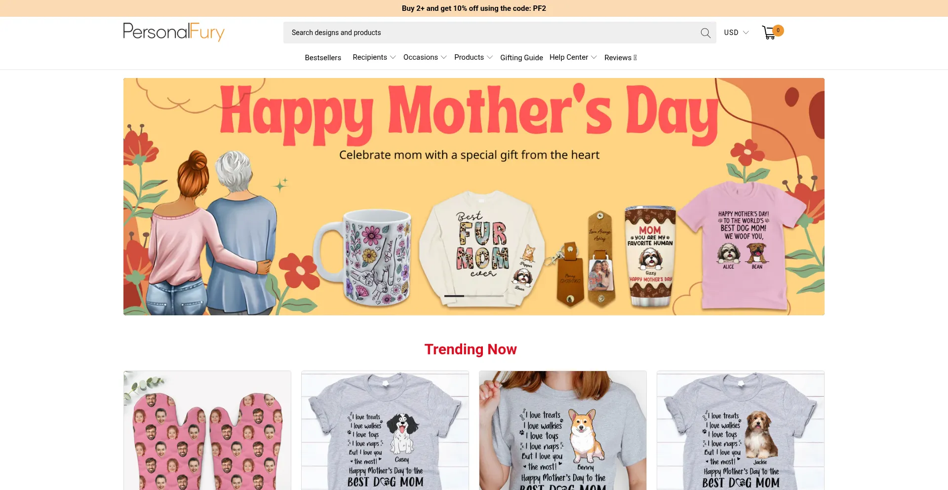 Website screenshot of Personalfury.com