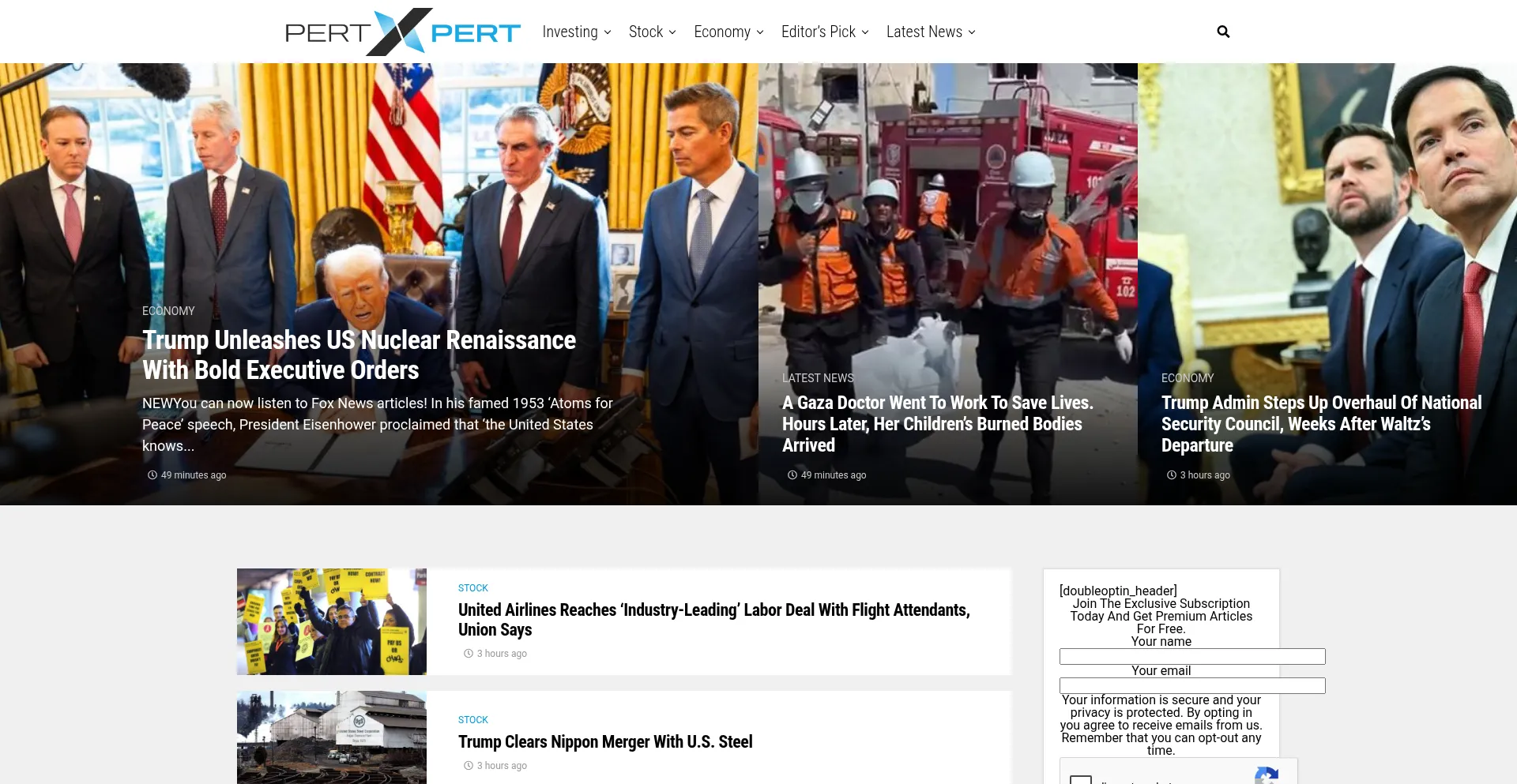 Website screenshot of Pertxpert.com