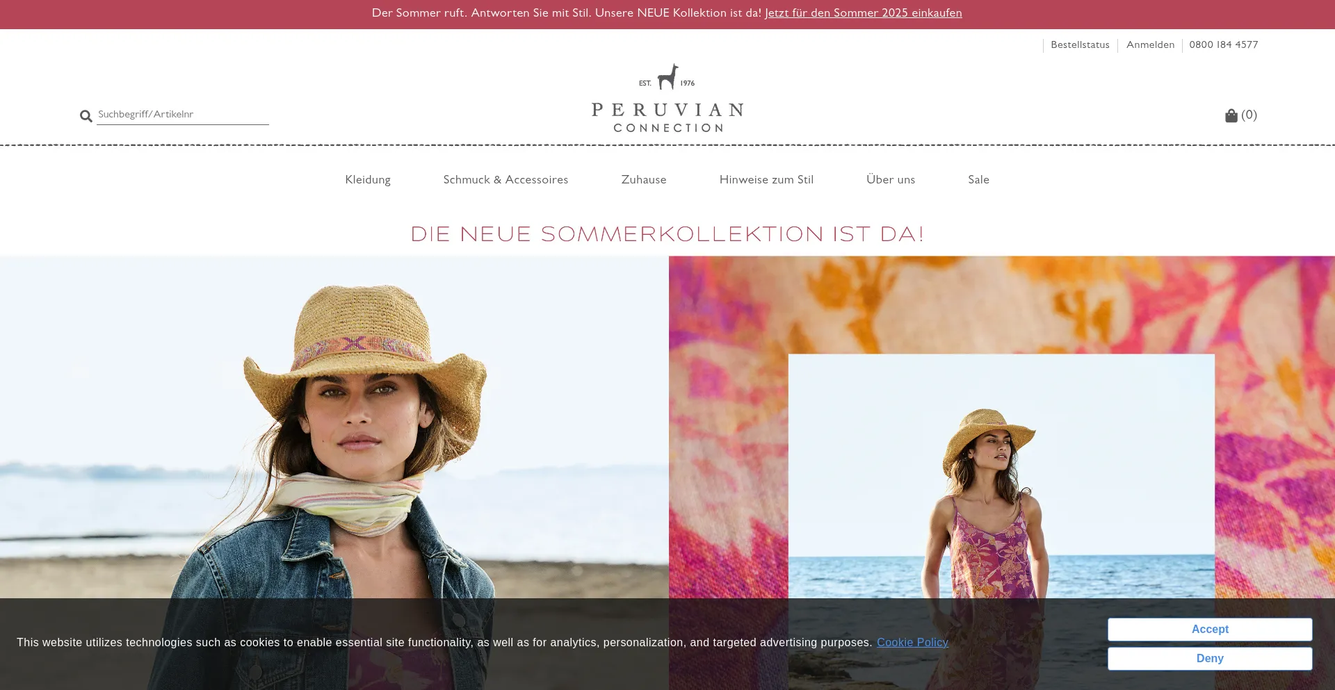 Website screenshot of Peruvianconnection.de