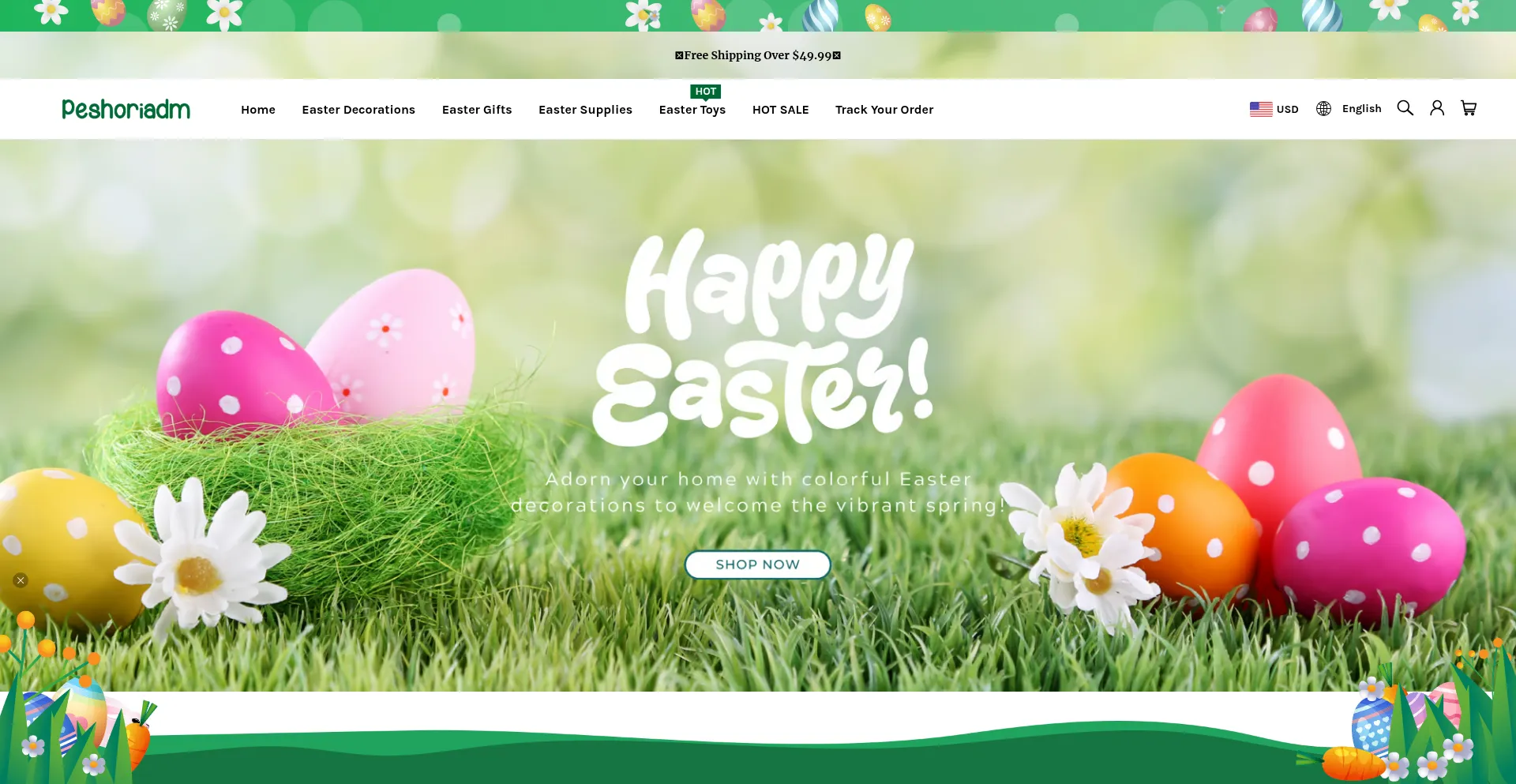 Website screenshot of Peshoriadm.com