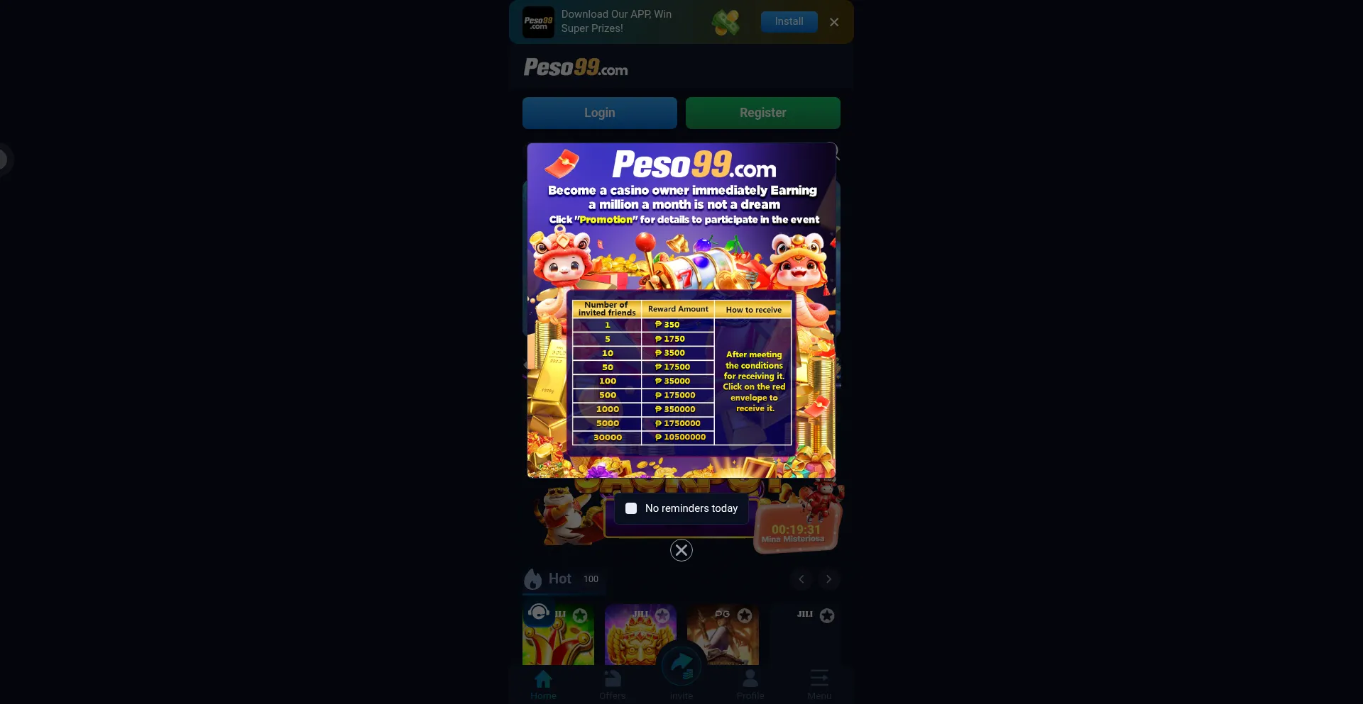 Website screenshot of Peso996.com