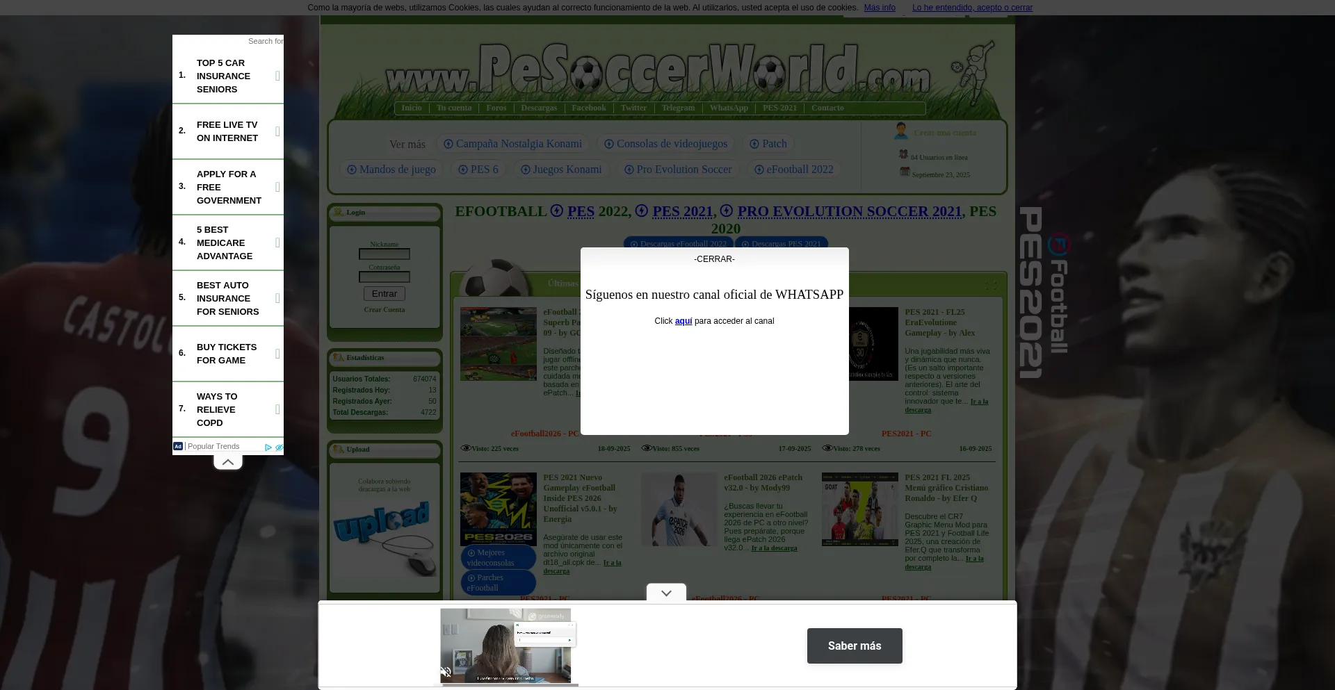 Pesoccerworld.com Screenshot