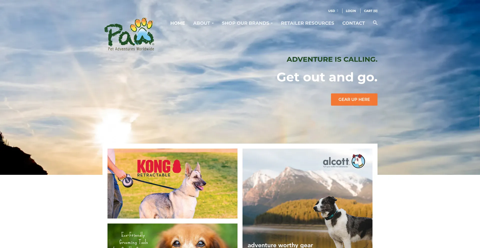 Website screenshot of Petadventuresworldwide.com