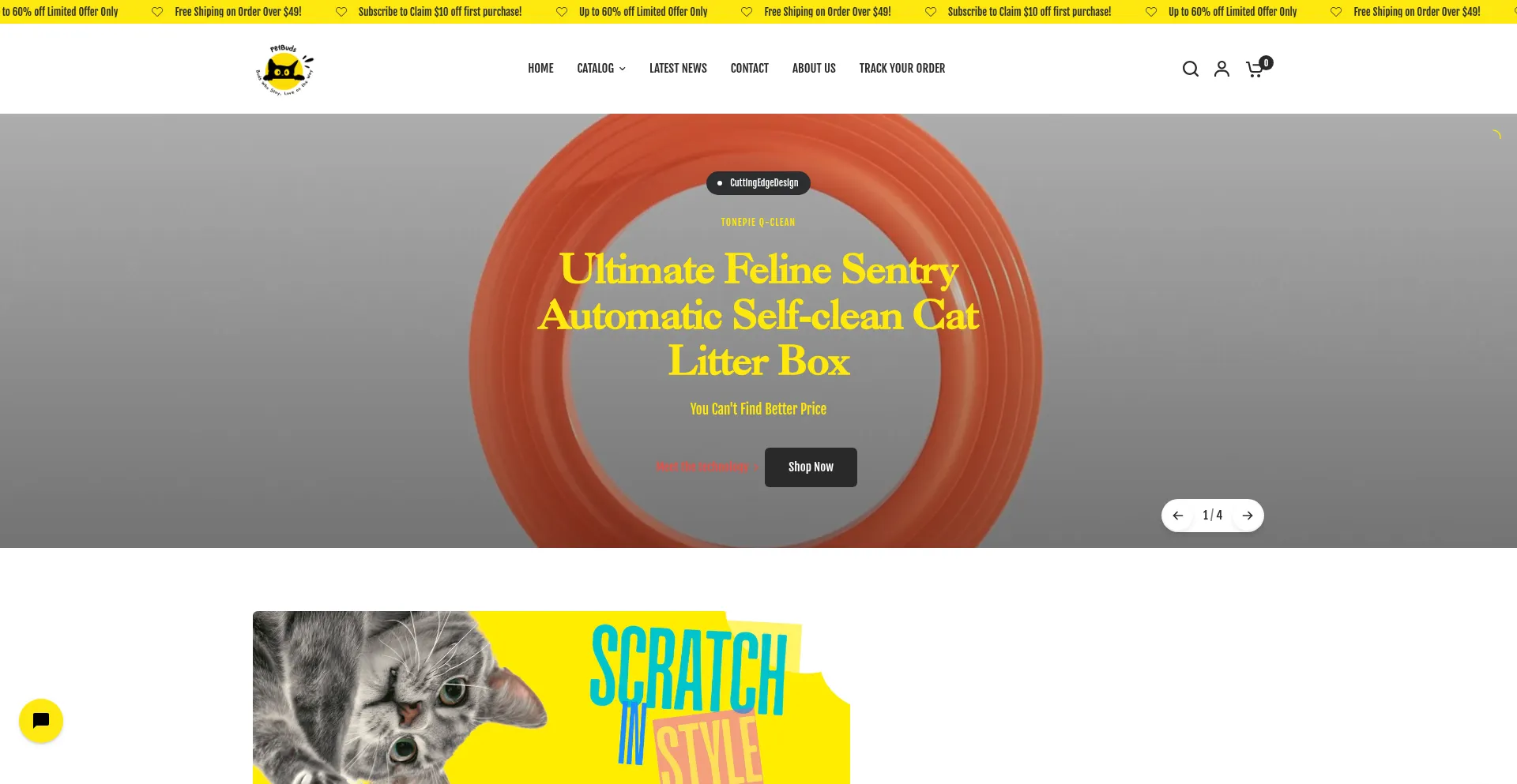Website screenshot of Petbuds.com.au