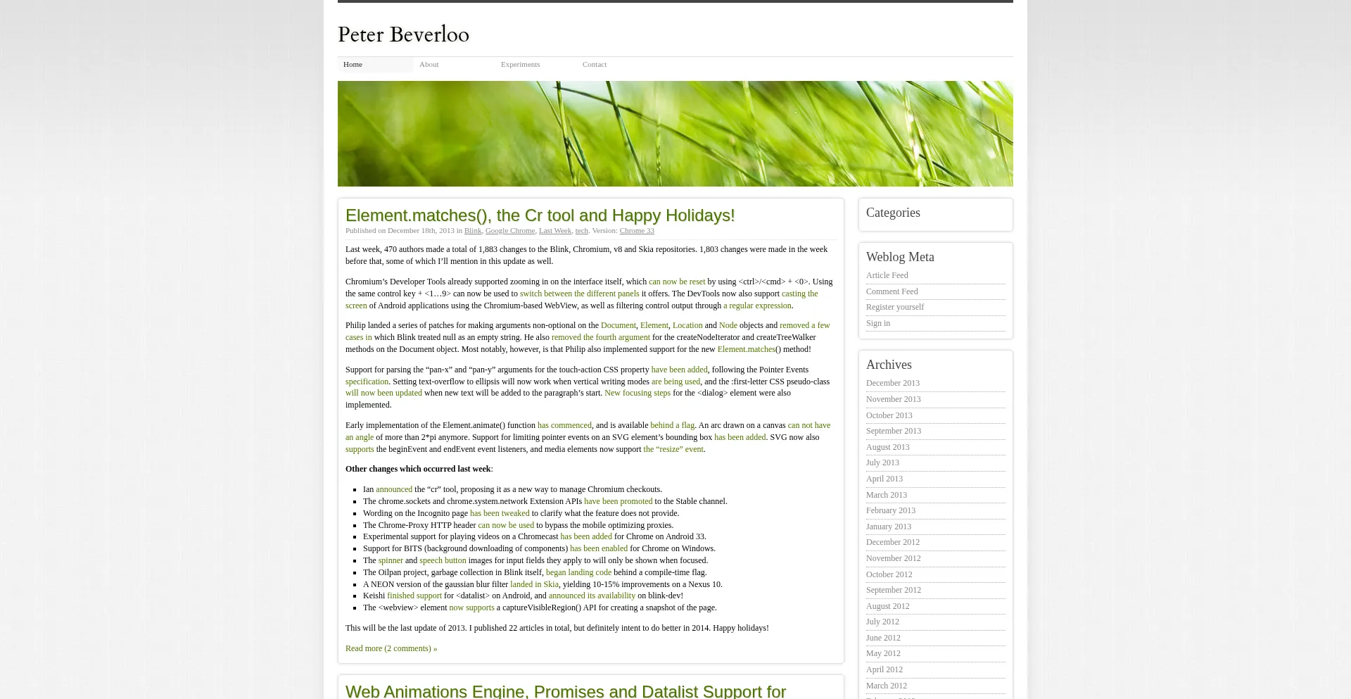 Website screenshot of Peter.sh