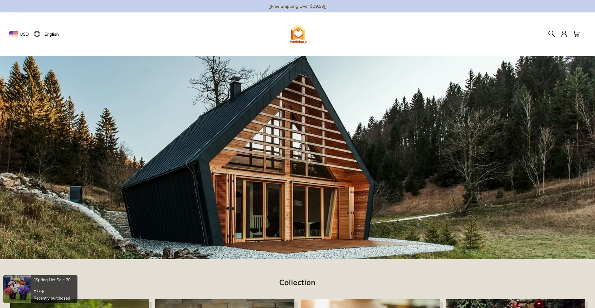 Website screenshot of Petitiony.com