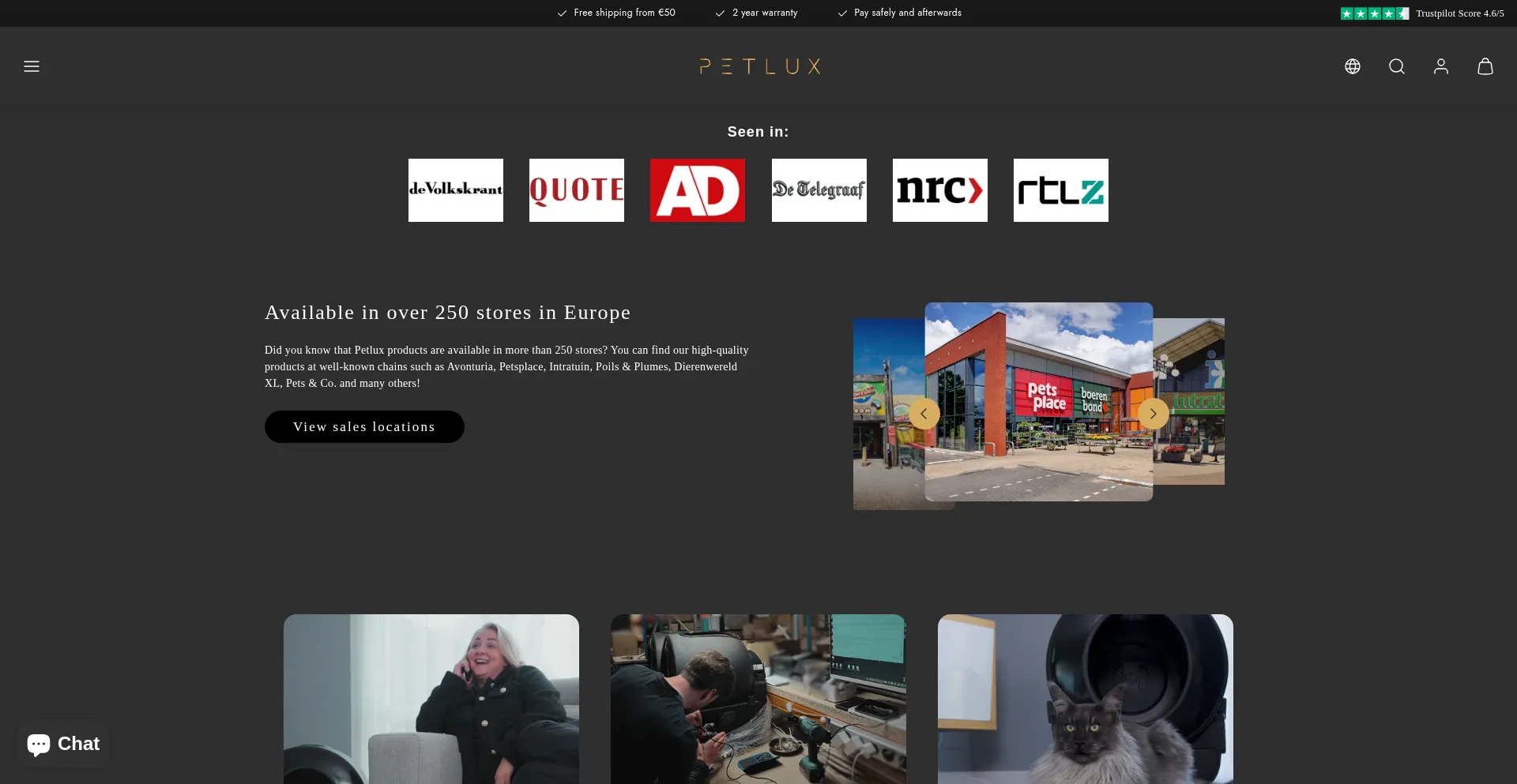 Petlux.nl Screenshot