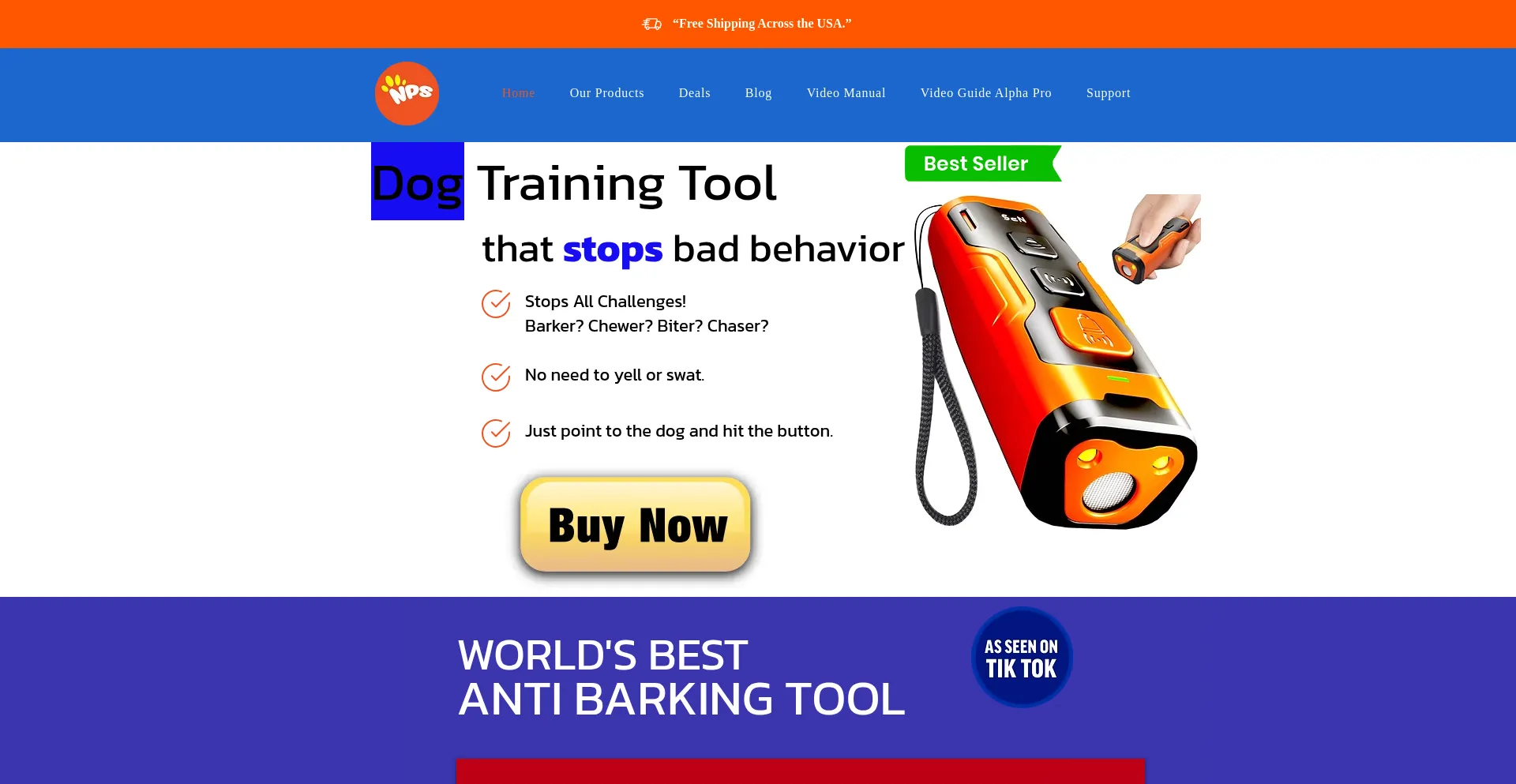 Website screenshot of Petnps.com