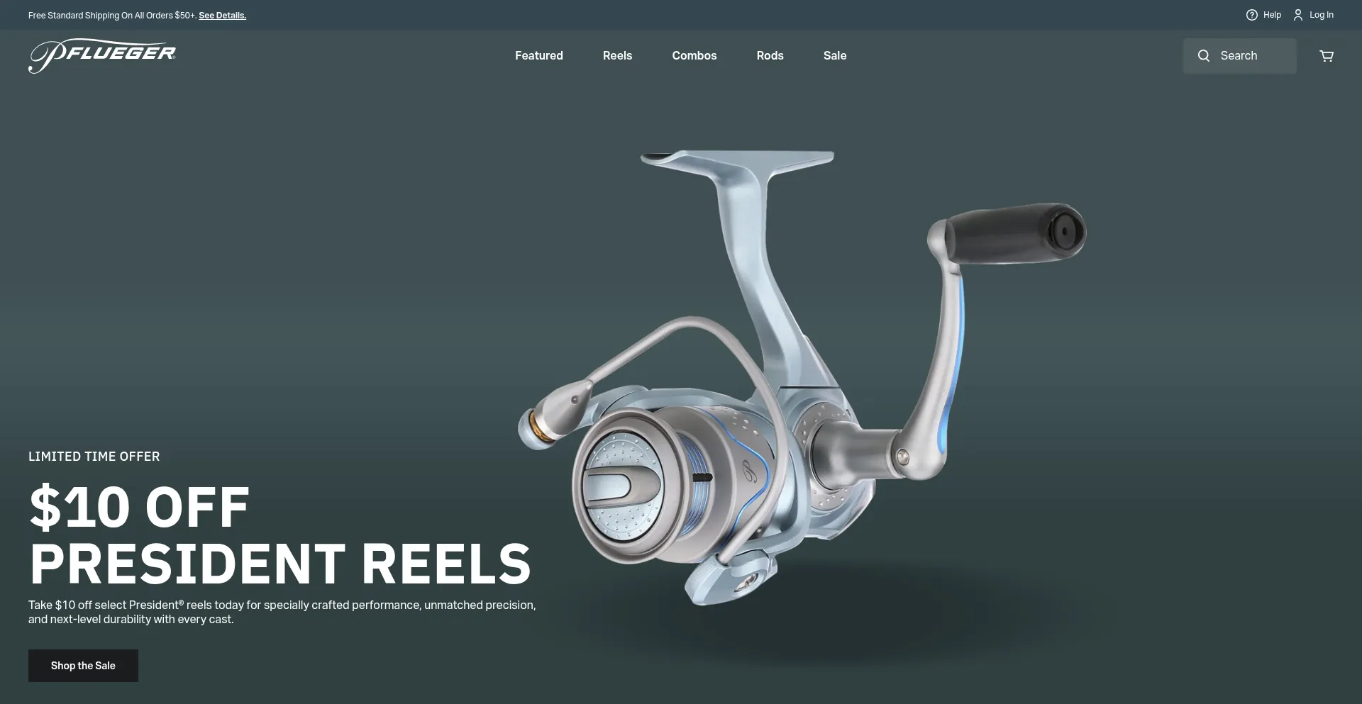 Website screenshot of Pfluegerfishing.com