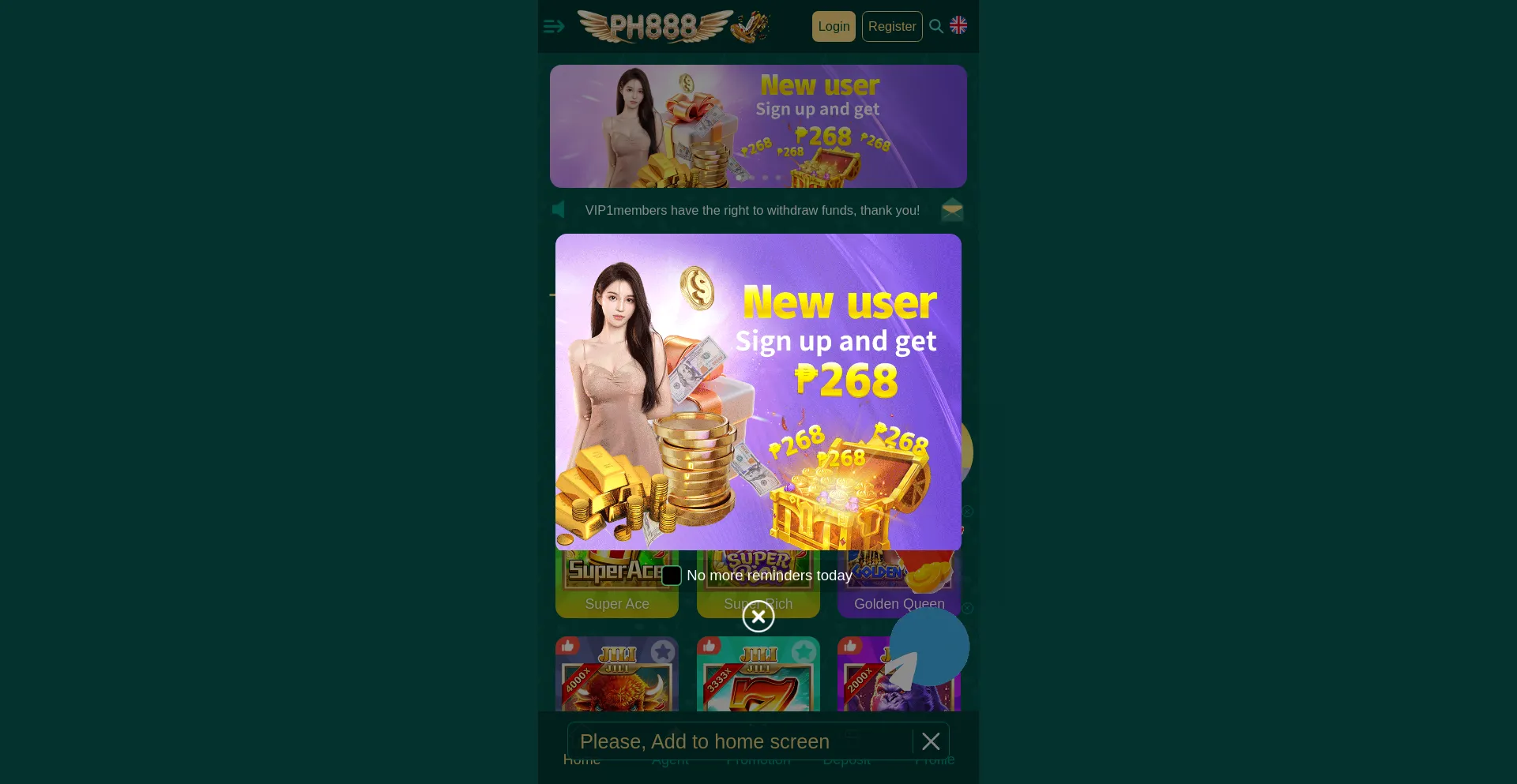 Website screenshot of Ph888aaa.com