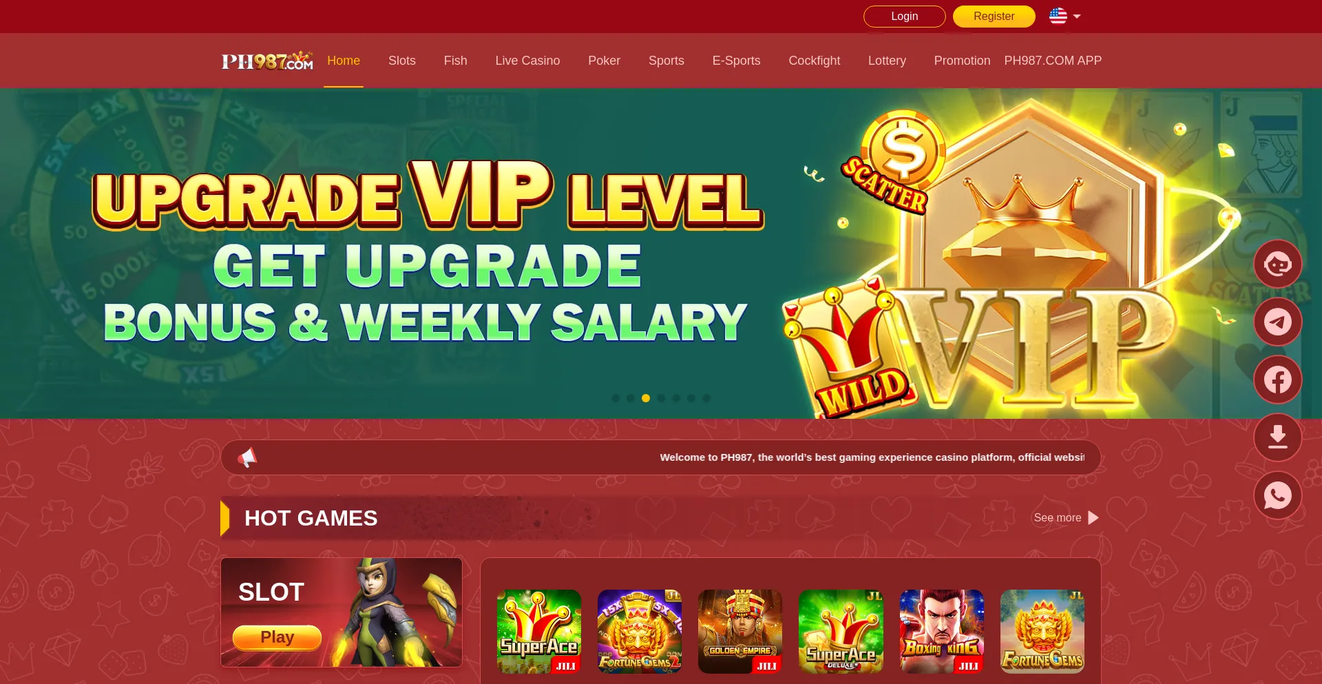 Website screenshot of Ph987.com