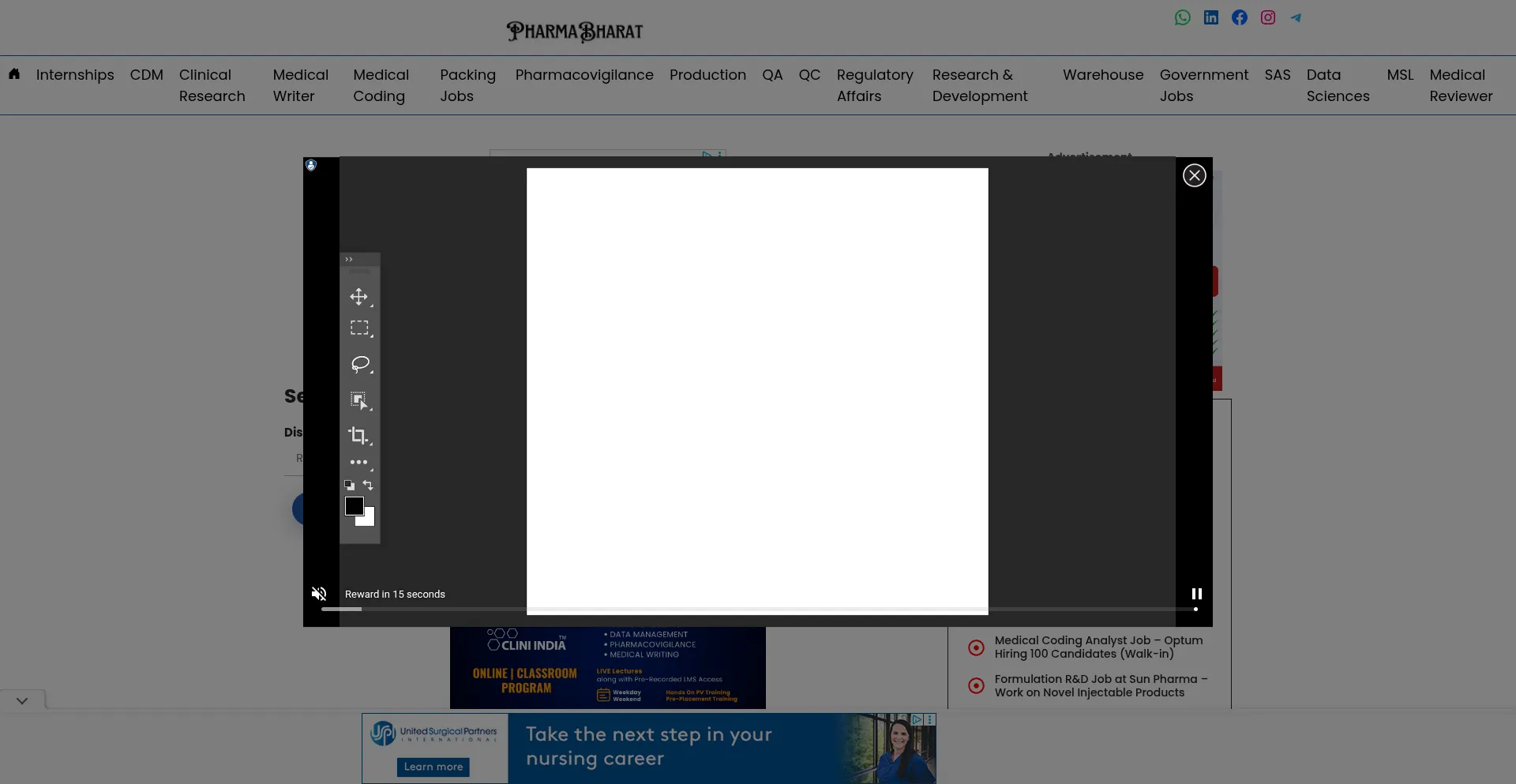 Website screenshot of Pharmabharat.com