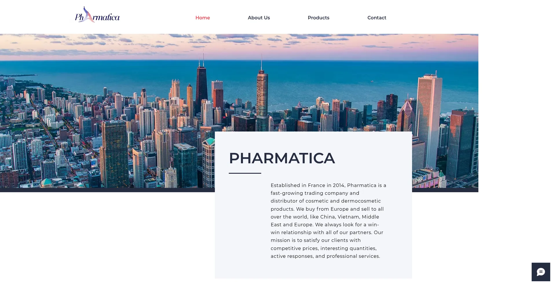 Website screenshot of Pharmatica.fr