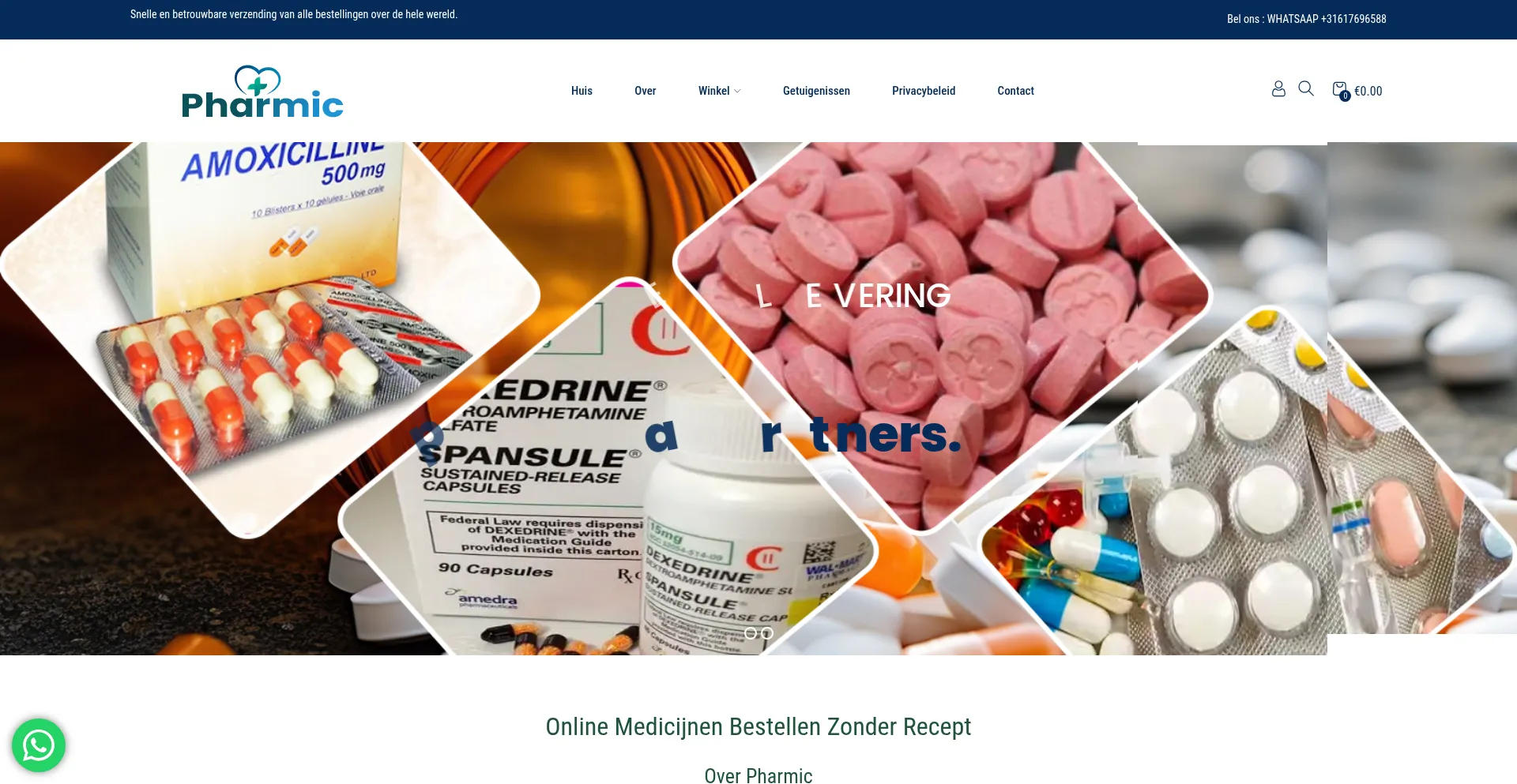 Website screenshot of Pharmic.nl