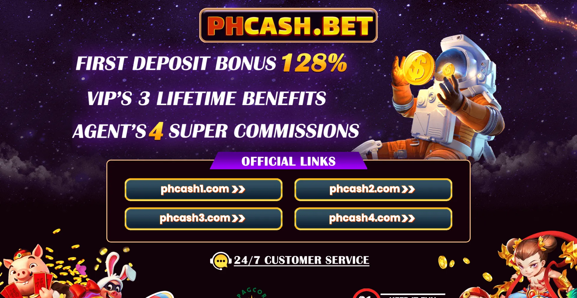 Website screenshot of Phcash.club