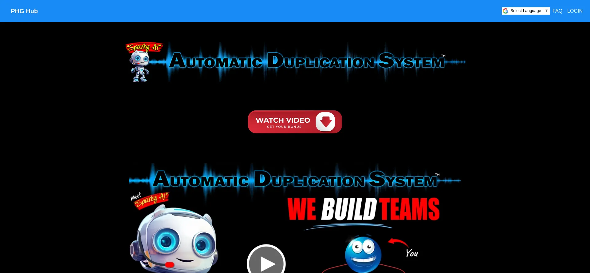 Website screenshot of Phghub.ai