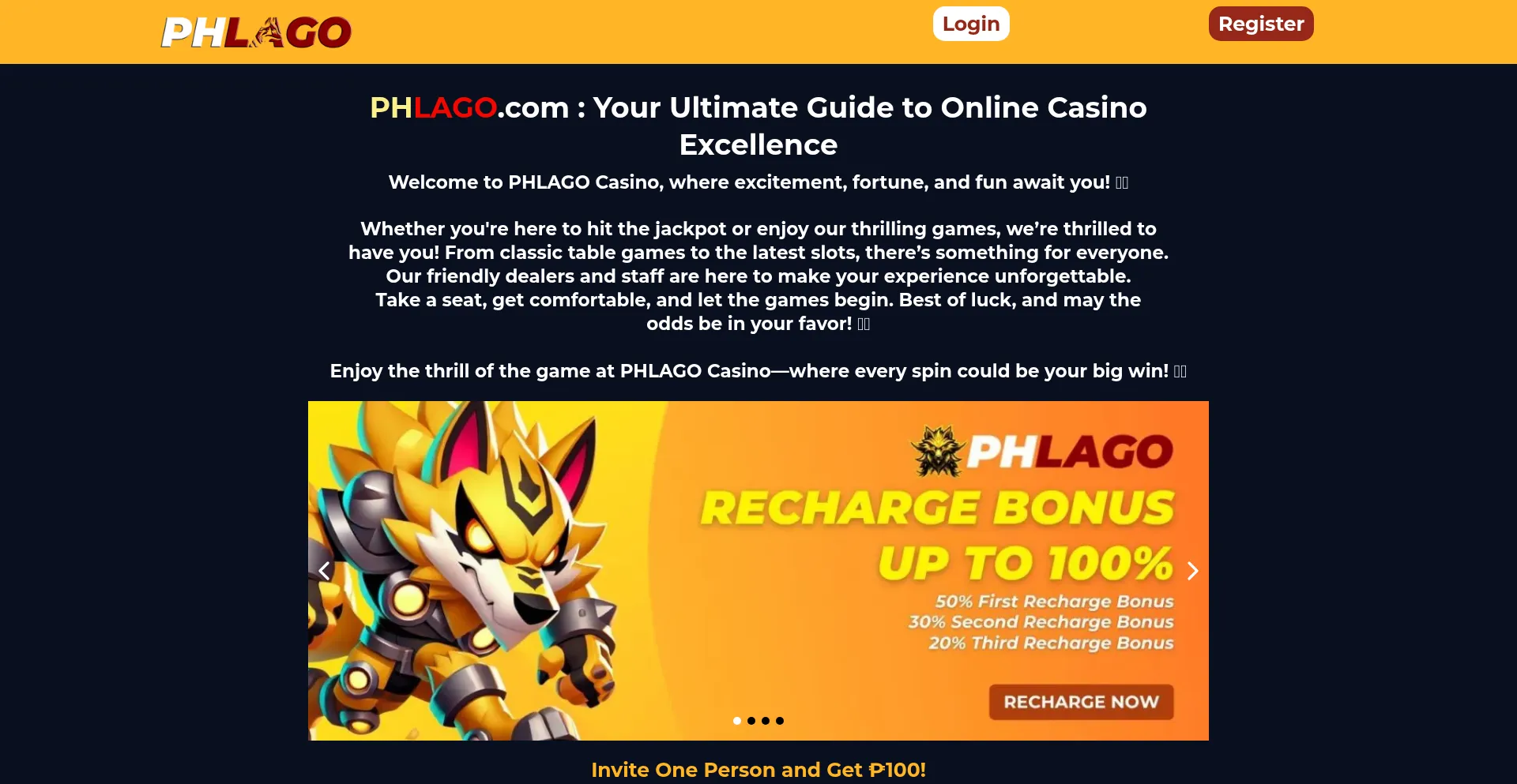 Website screenshot of Phlago.com.ph