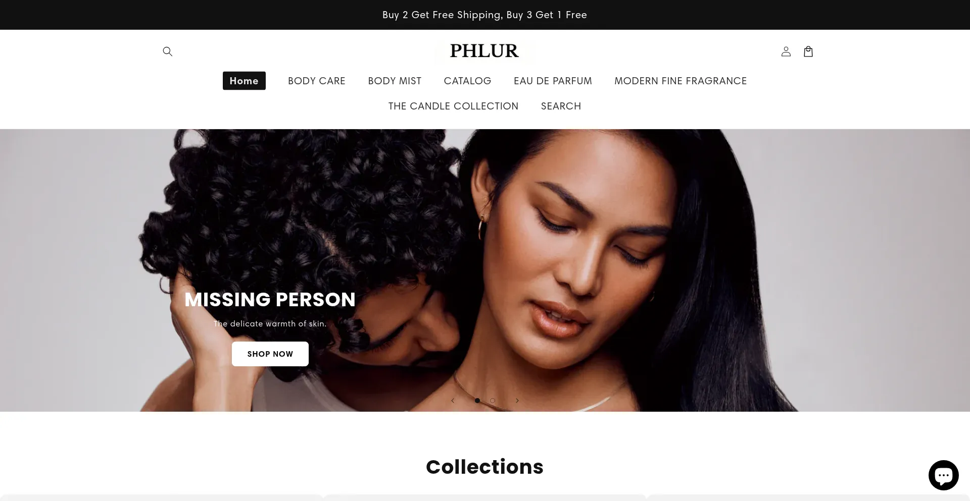 Website screenshot of Phlur-club.com