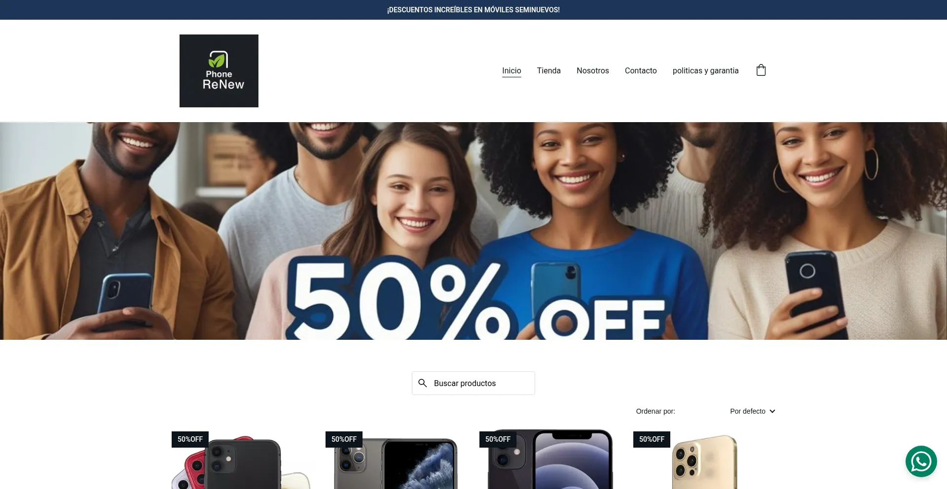 Phonerenew.store Screenshot