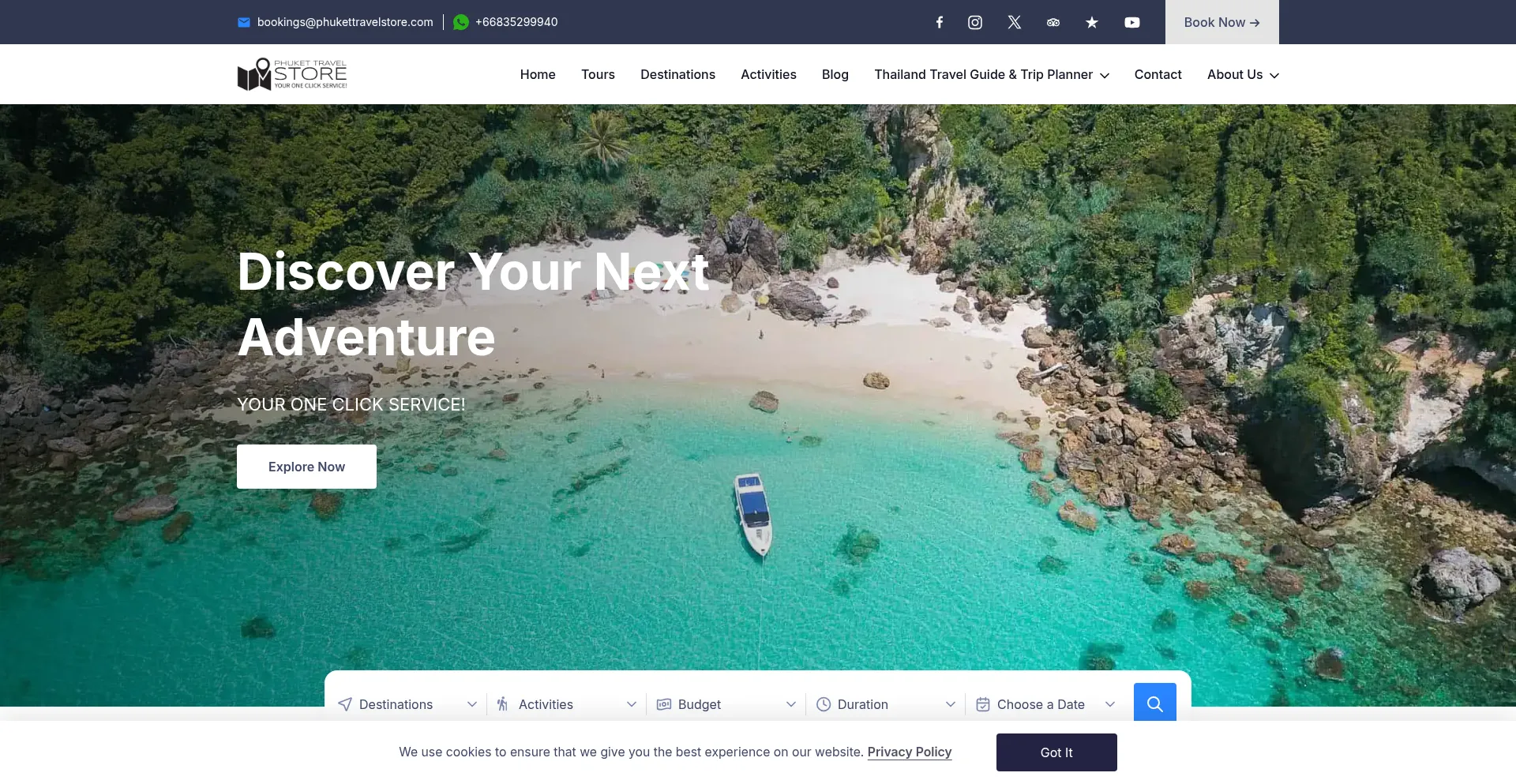 Phukettravelstore.com Screenshot