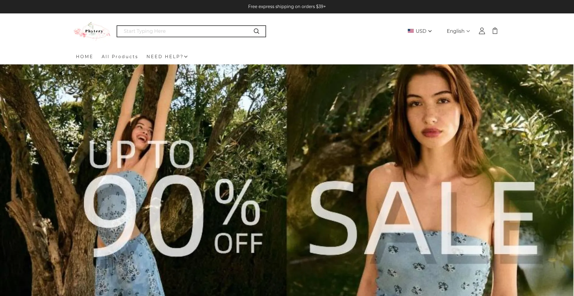 Website screenshot of Phytery.com