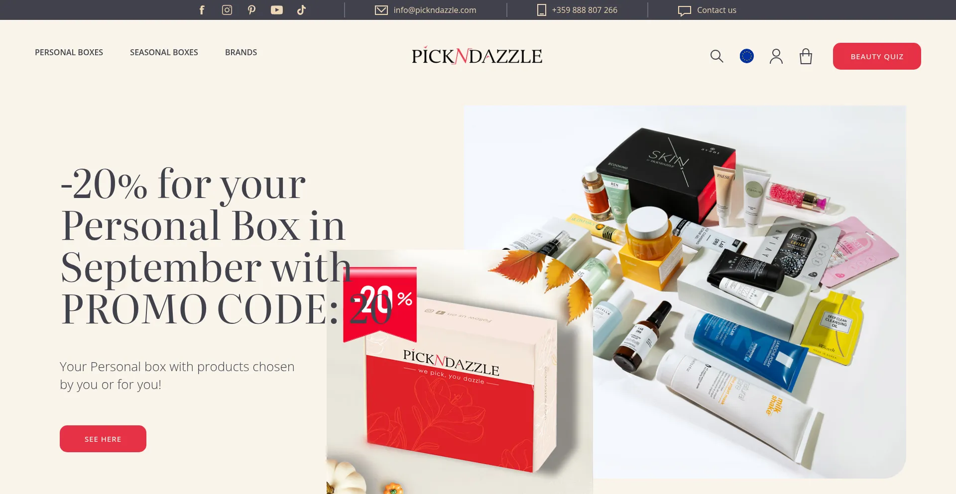 Pickndazzle.com Screenshot