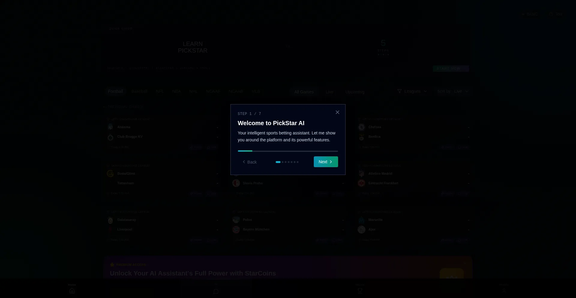 Pickstarai.com Screenshot