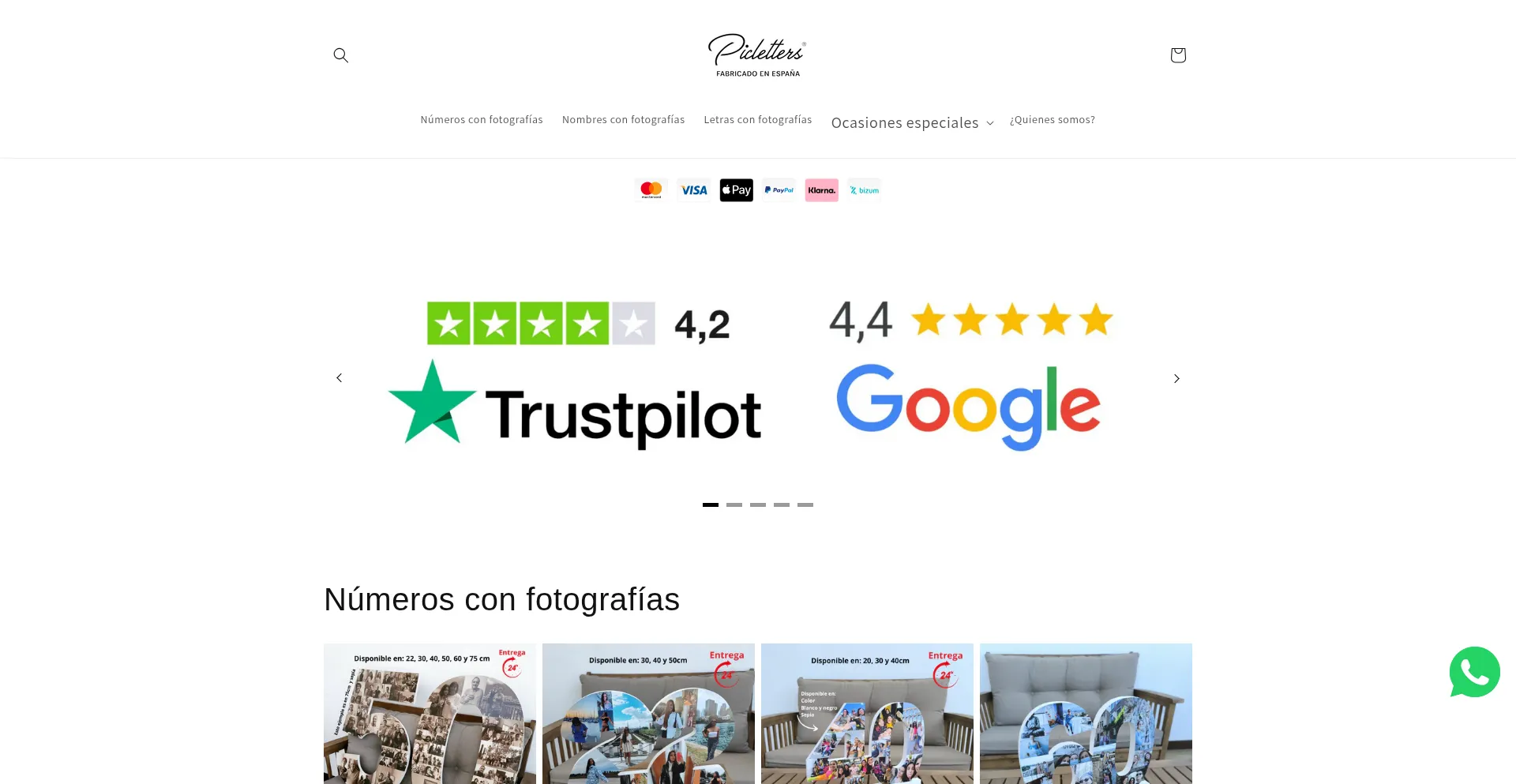 Picletters.com Screenshot