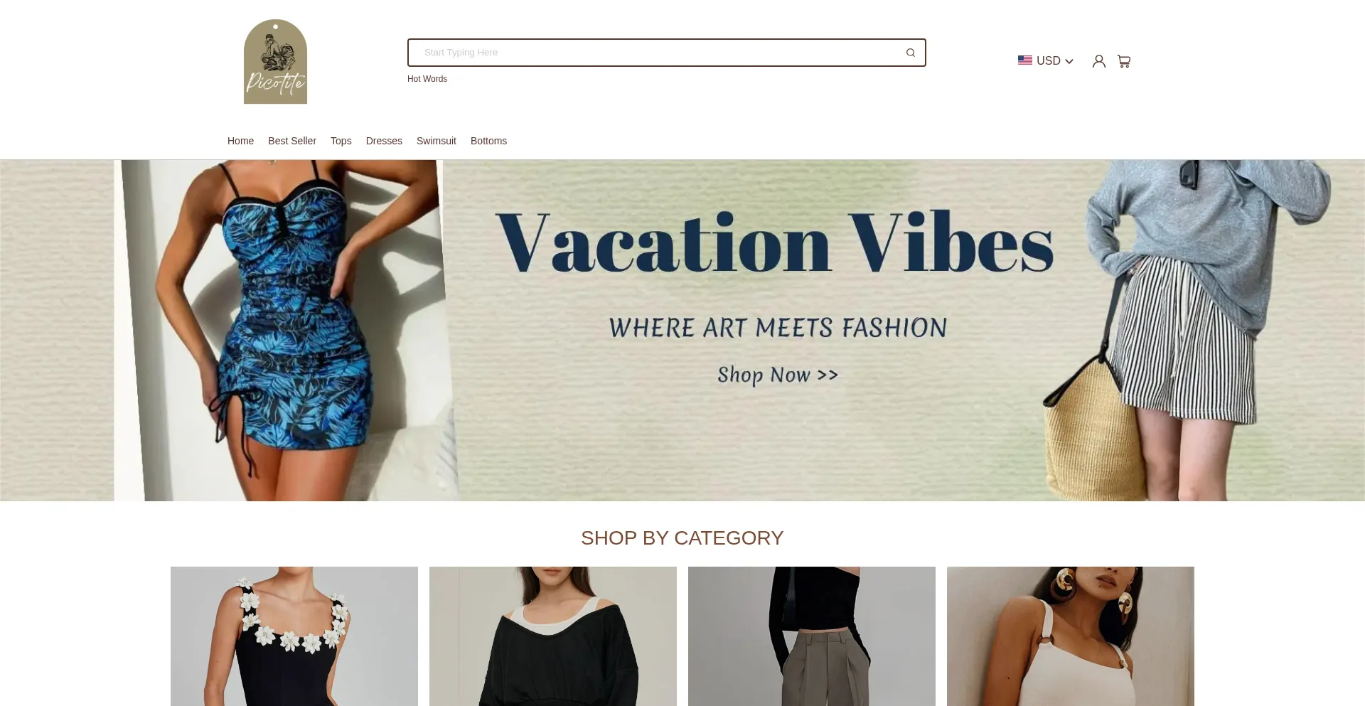 Website screenshot of Picotite.com