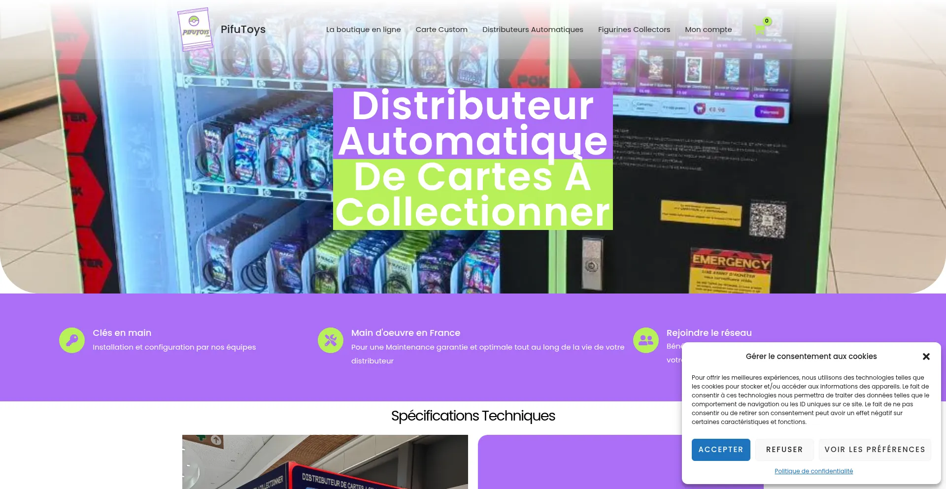 Website screenshot of Pifutoys.com