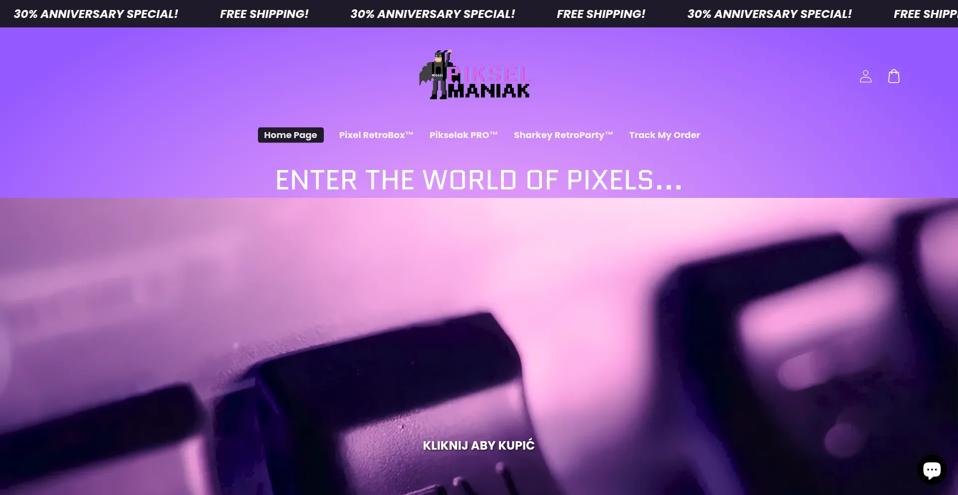 Website screenshot of Pikselmaniak.pl