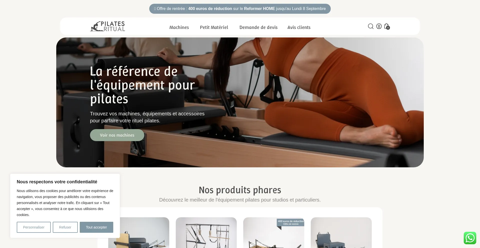 Website screenshot of Pilates-ritual.com