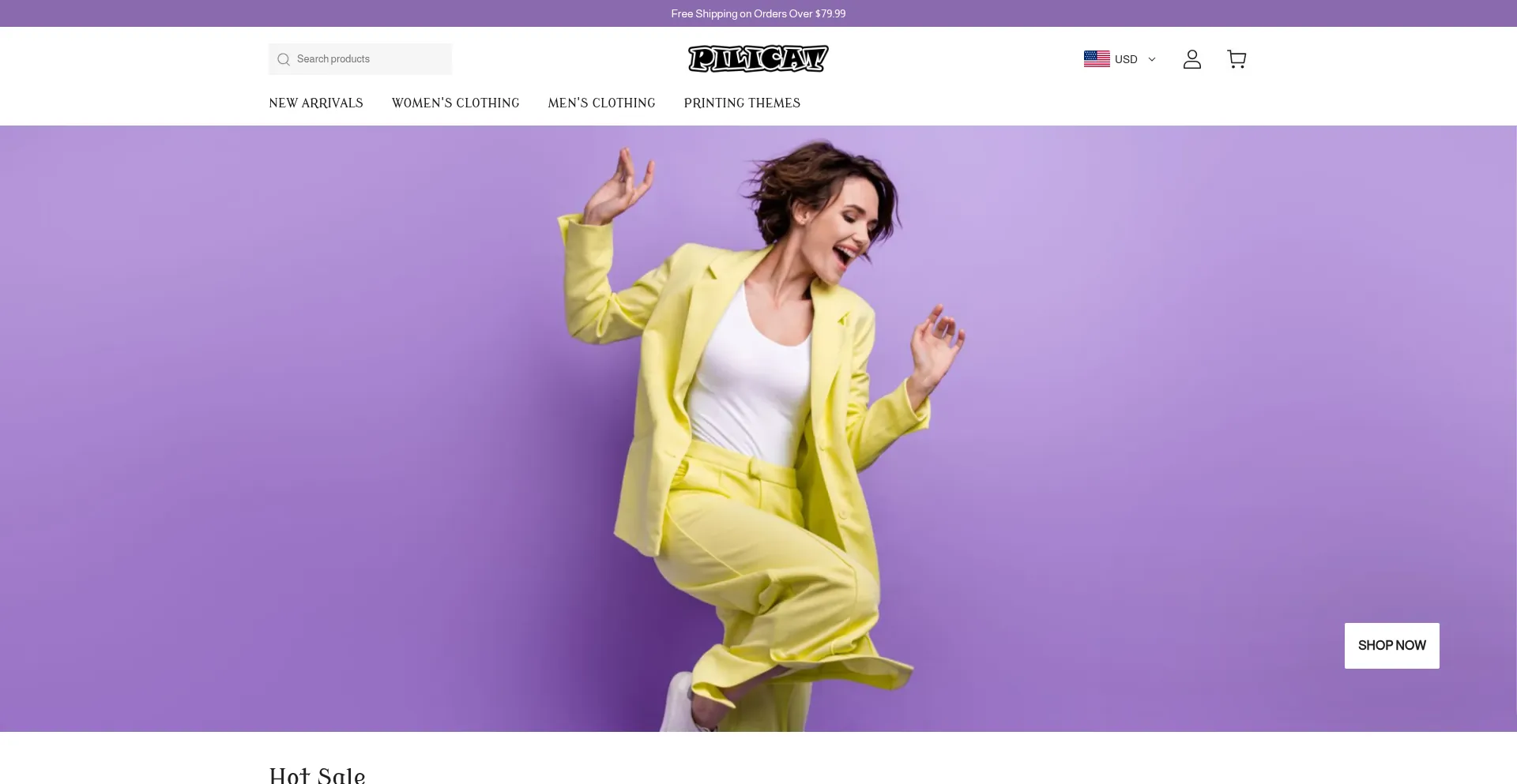 Website screenshot of Pilicat.com