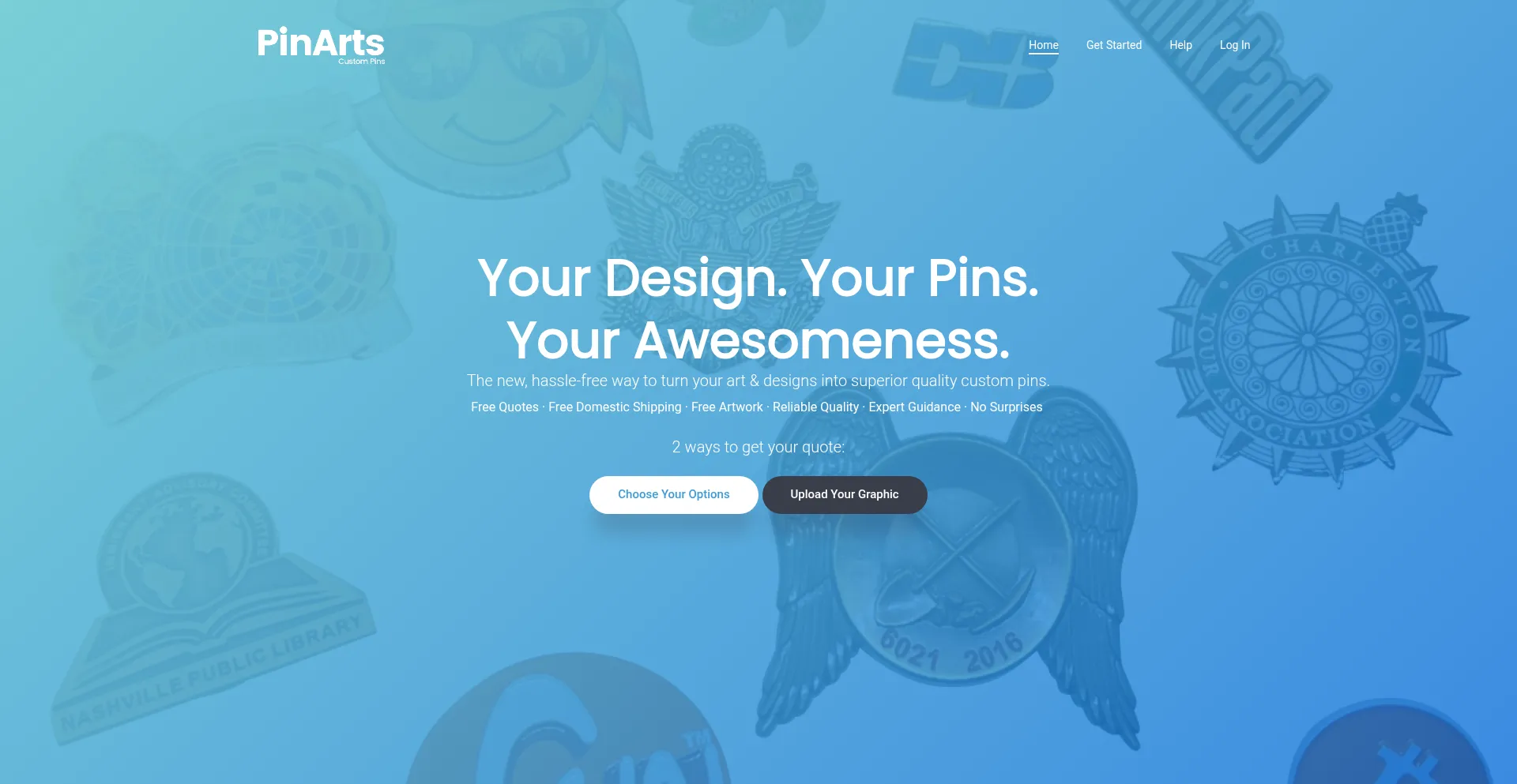 Pinarts.com Screenshot