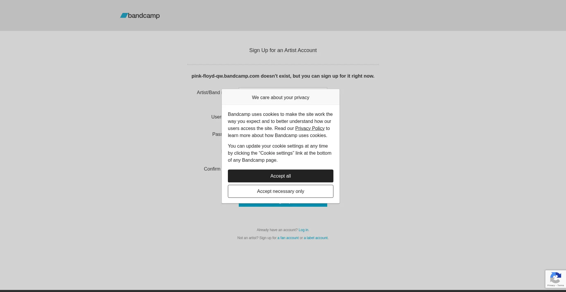 Is Pink-floyd-qw.bandcamp.com Safe?